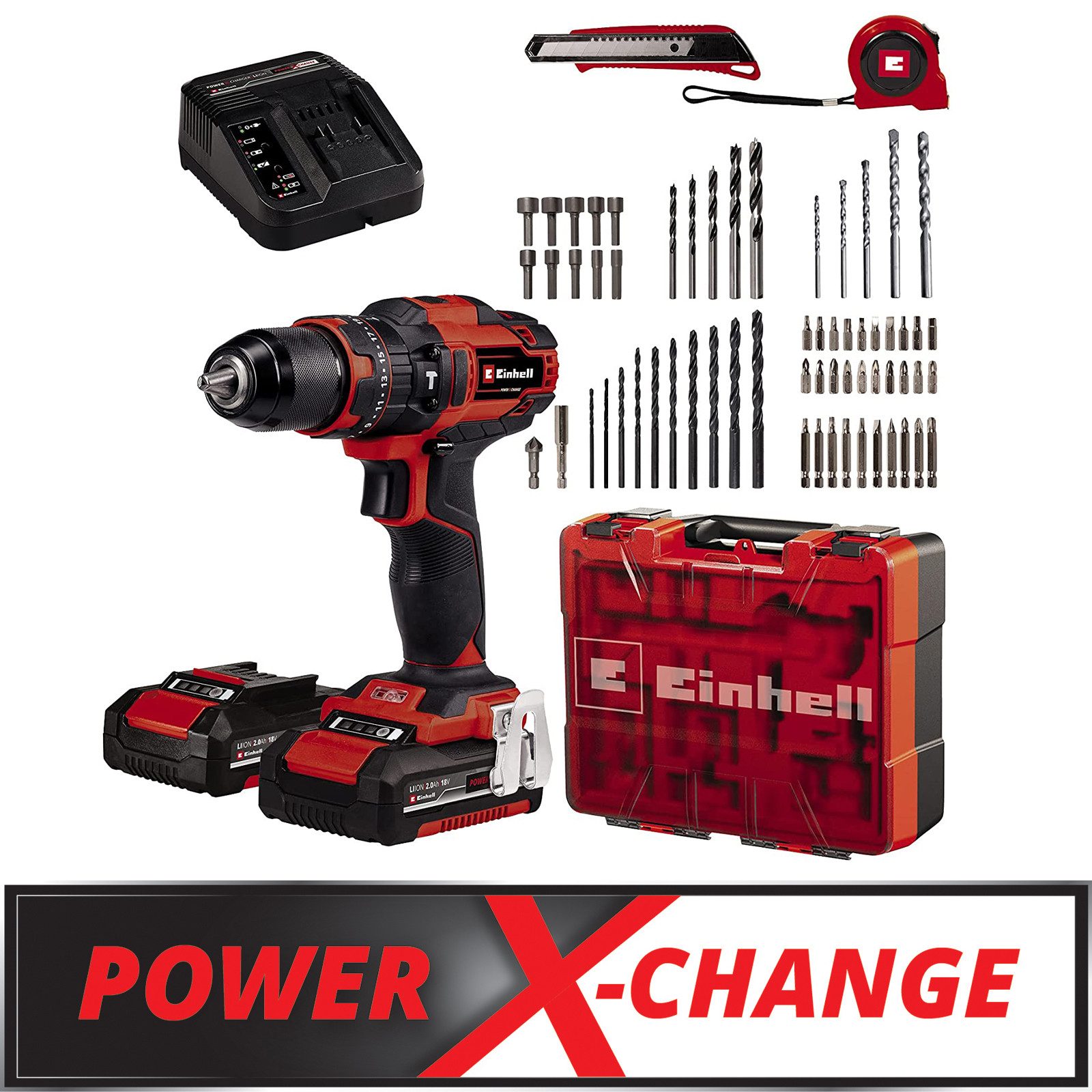Einhell Akku-Schlagbohrschrauber Einhell TE-CD 18/40 Li-i +64 (2x2,0Ah), 18 günstig online kaufen