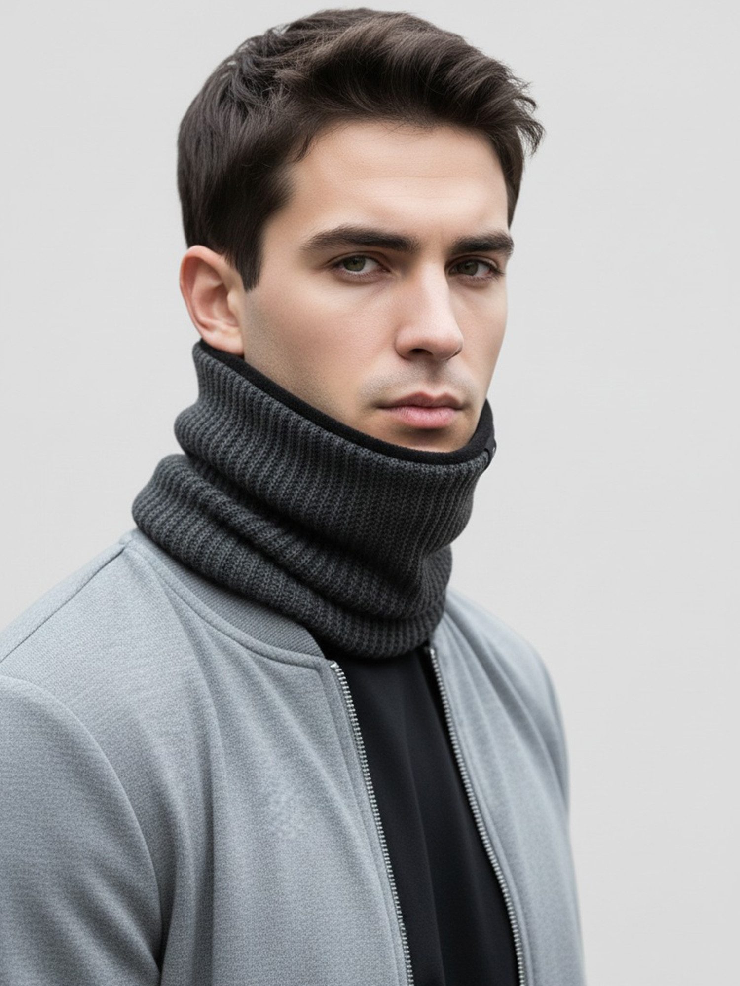Manufaktur13 Loop Knit Neckwarmer - Schlauchschal, Halstuch, Halsschal, dehnbar/flexibel