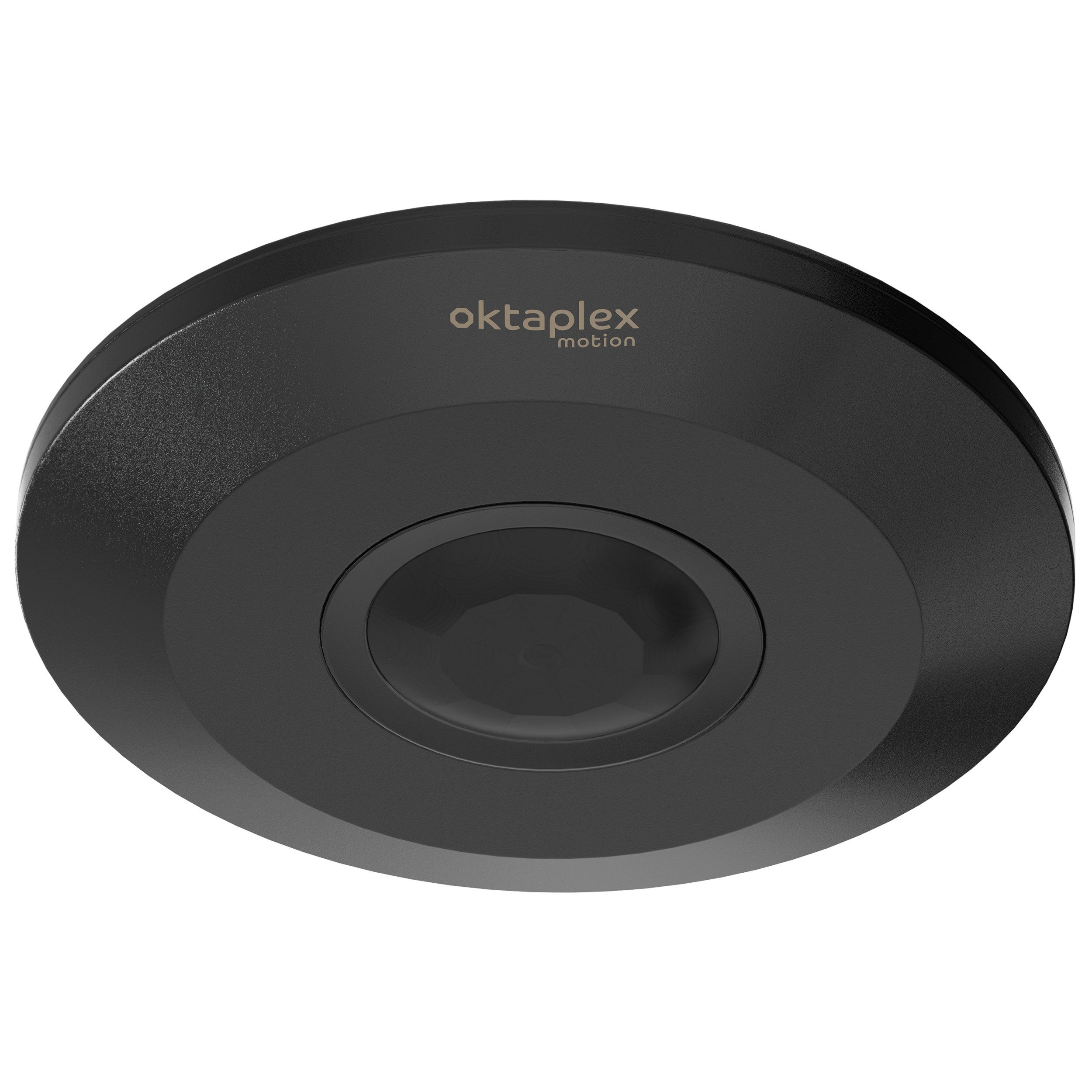 Oktaplex motion Bewegungsmelder Ina Bewegungsmelder 360 Grad 6 m PIR Decke Aufputz, (1-St), Flacher Deckenmelder LED geeignet 230 V schwarz