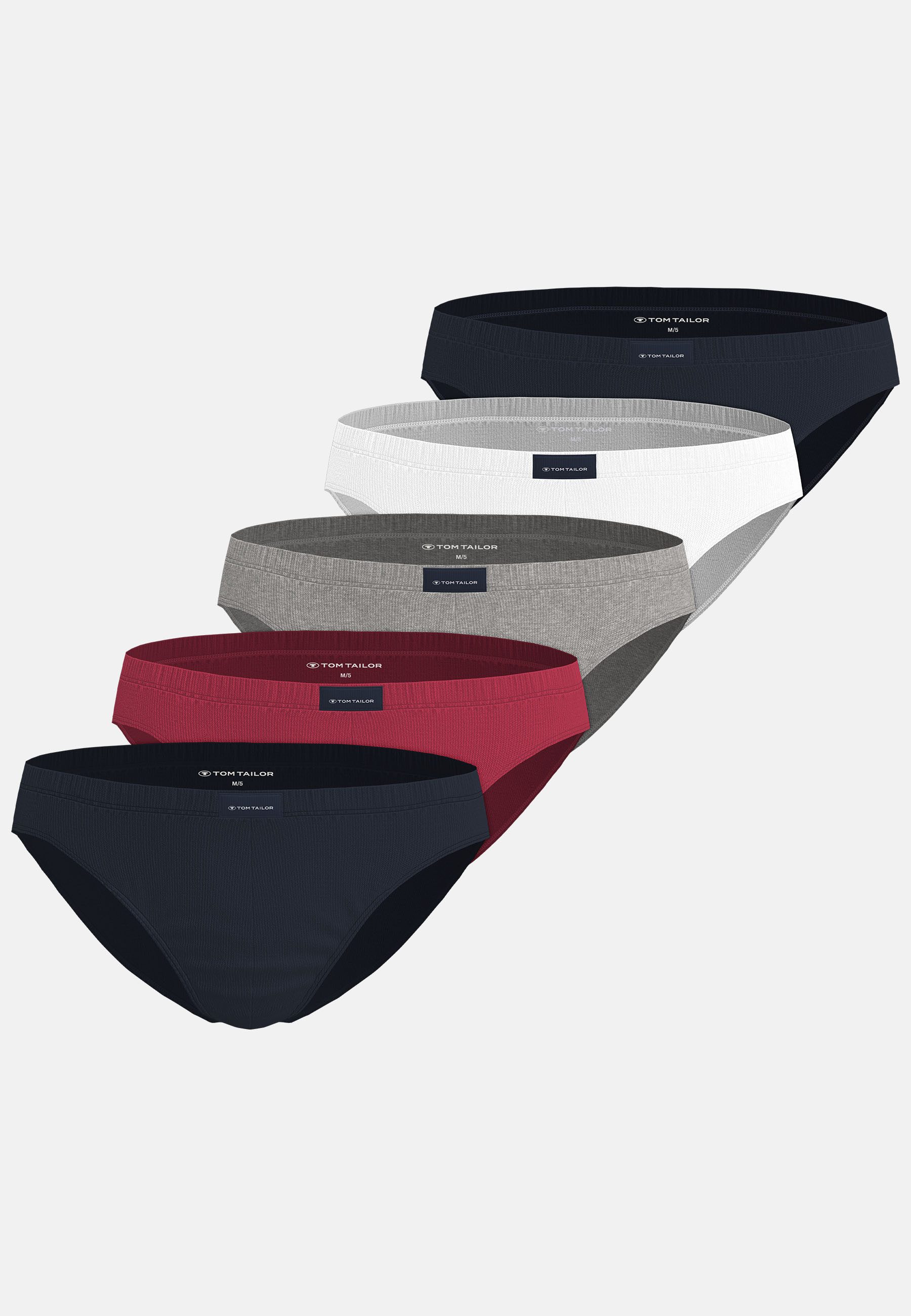 TOM TAILOR Minislip Colorado (Packung, 5er Pack) weich, bequem, eng, atmungsaktiv, breiter Bund, mit Logo