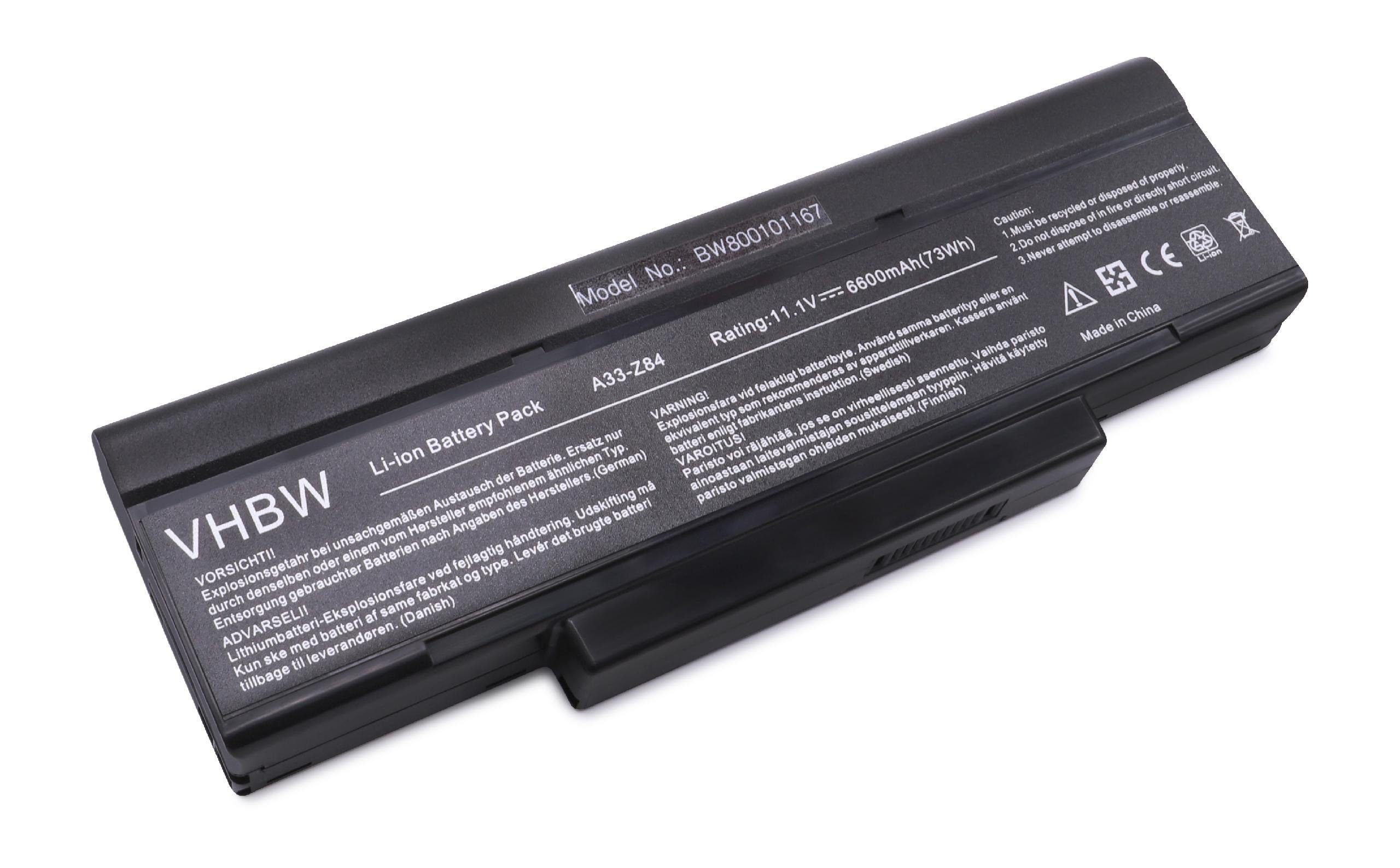 vhbw passend für Maxdata Pro 6120IW, 600IW, 6100IW, 8100IS Notebook / Netbook (6600mAh, 11,1V, Li-Ion) Laptop-Akku 6600 mAh