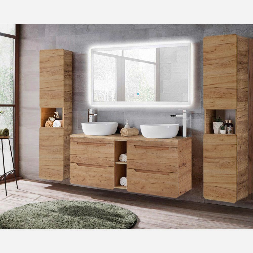 Lomadox Badmöbel-Set LUTON-56-CRAFT, (Spar-Set, 4-St), mit günstig online kaufen