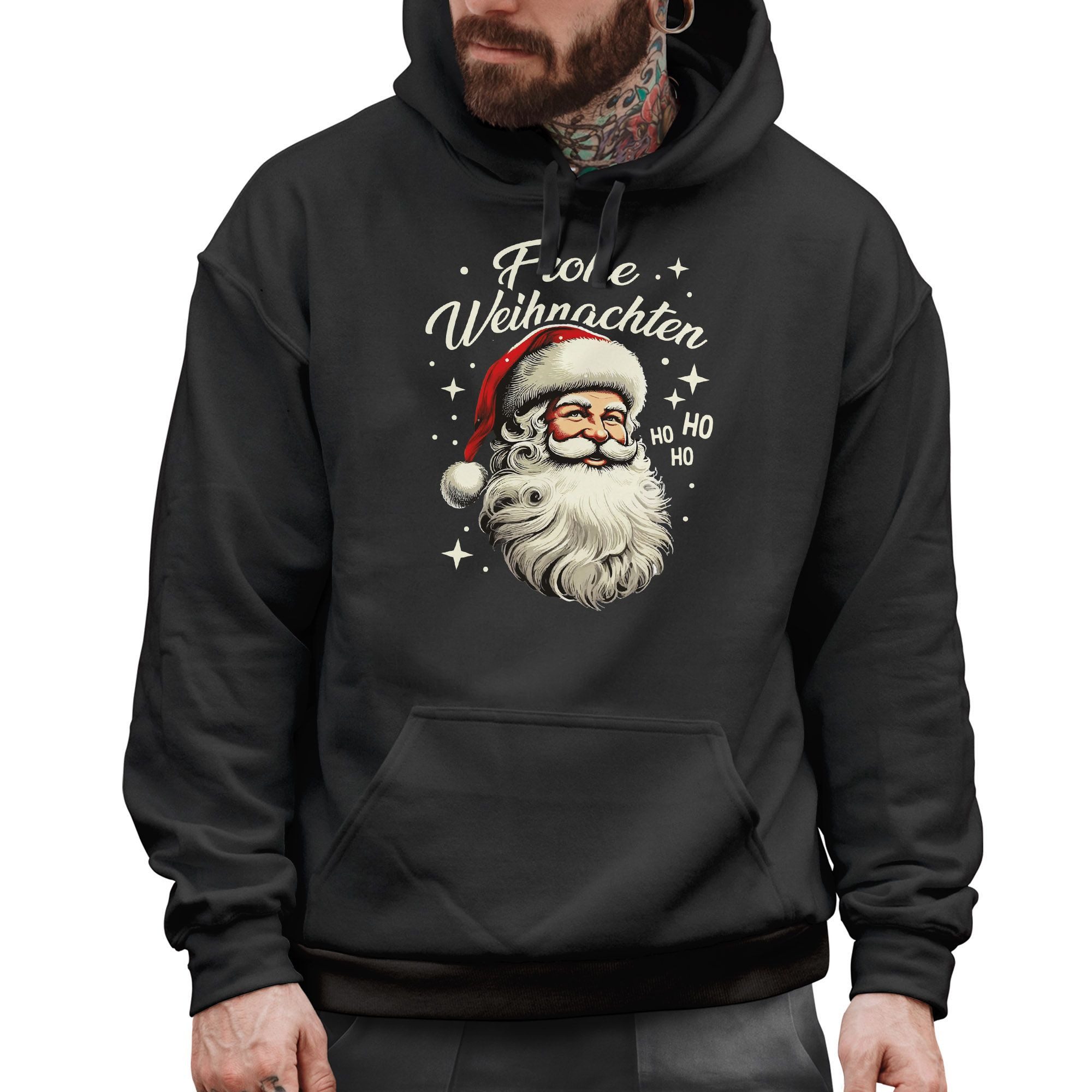 MoonWorks Hoodie Hoodie Herren Weihnachten Santa Vintage Retro Design Kapuz günstig online kaufen