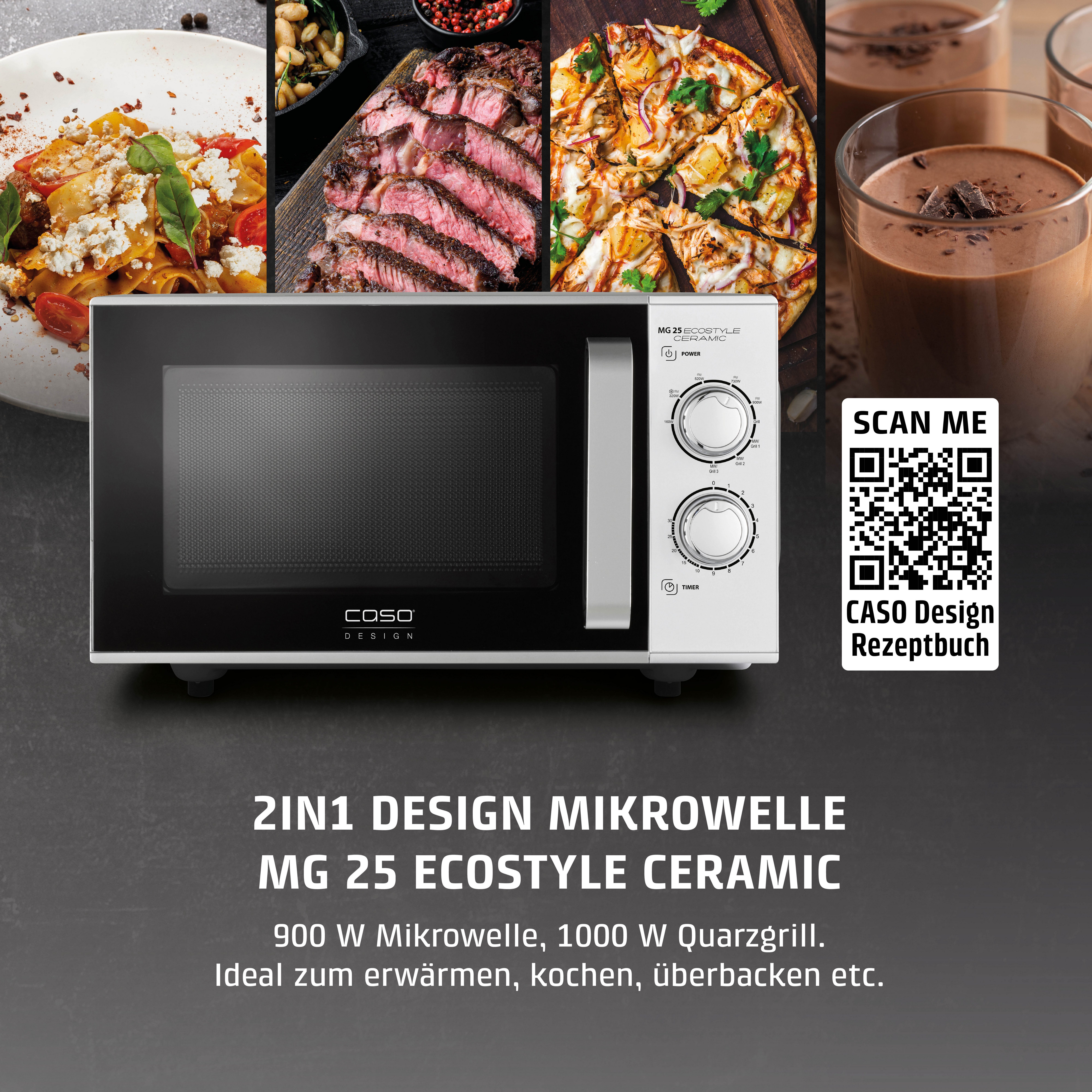 Caso Mikrowelle 3329 MG 25 Ecostyle Ceramic, Grill, Mikrowelle, 25 l, Mikrowelle und Grill