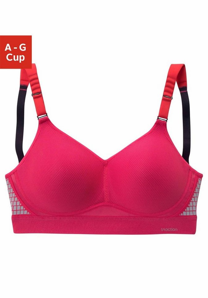Triumph Triaction Hybrid Lite P Sport BH ohne Bügel 00PU//PU blau grau pink NEU