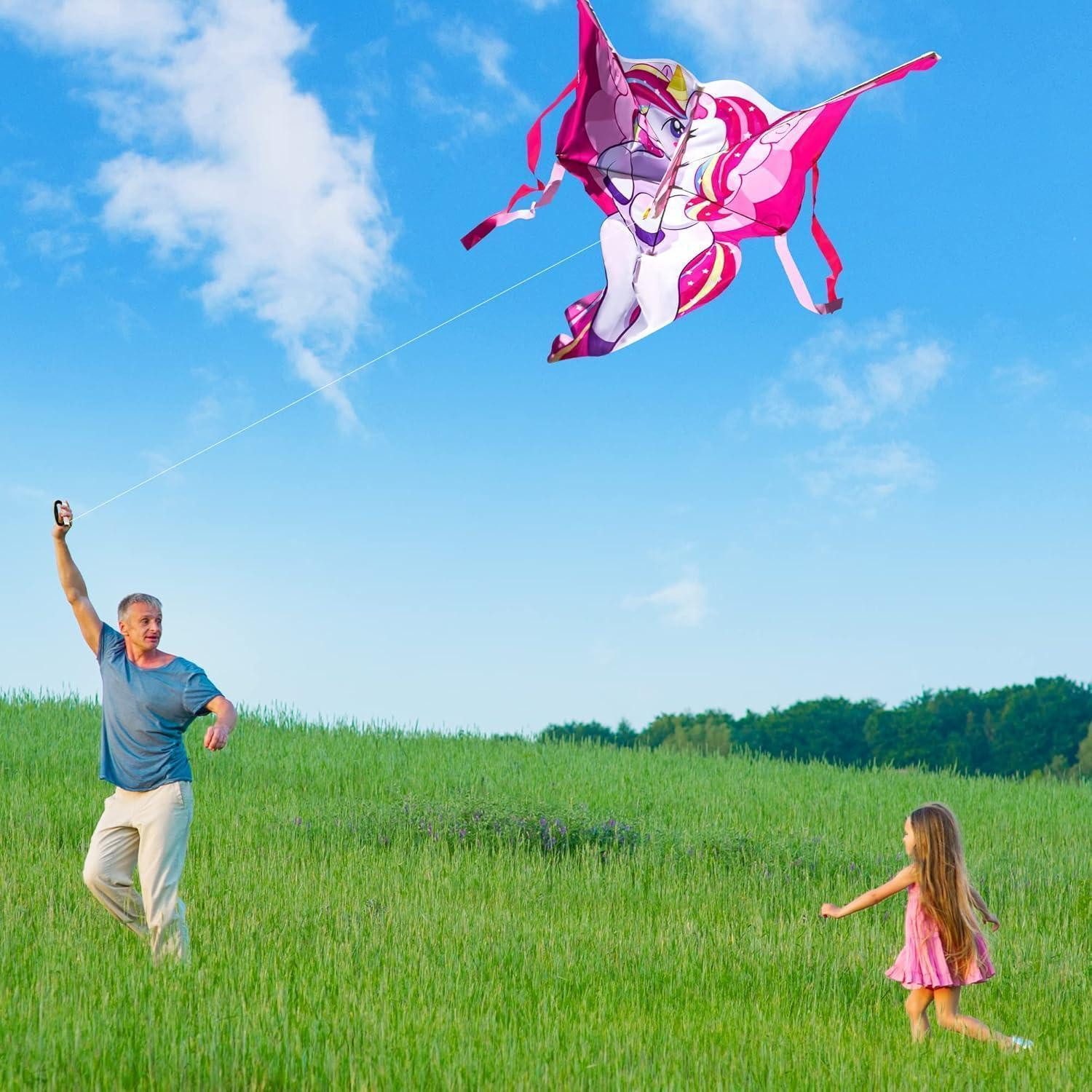 LuxusKollektion Flug-Drache Einhorn Drachen für Kinder und Erwachsene, großer Stranddrachen