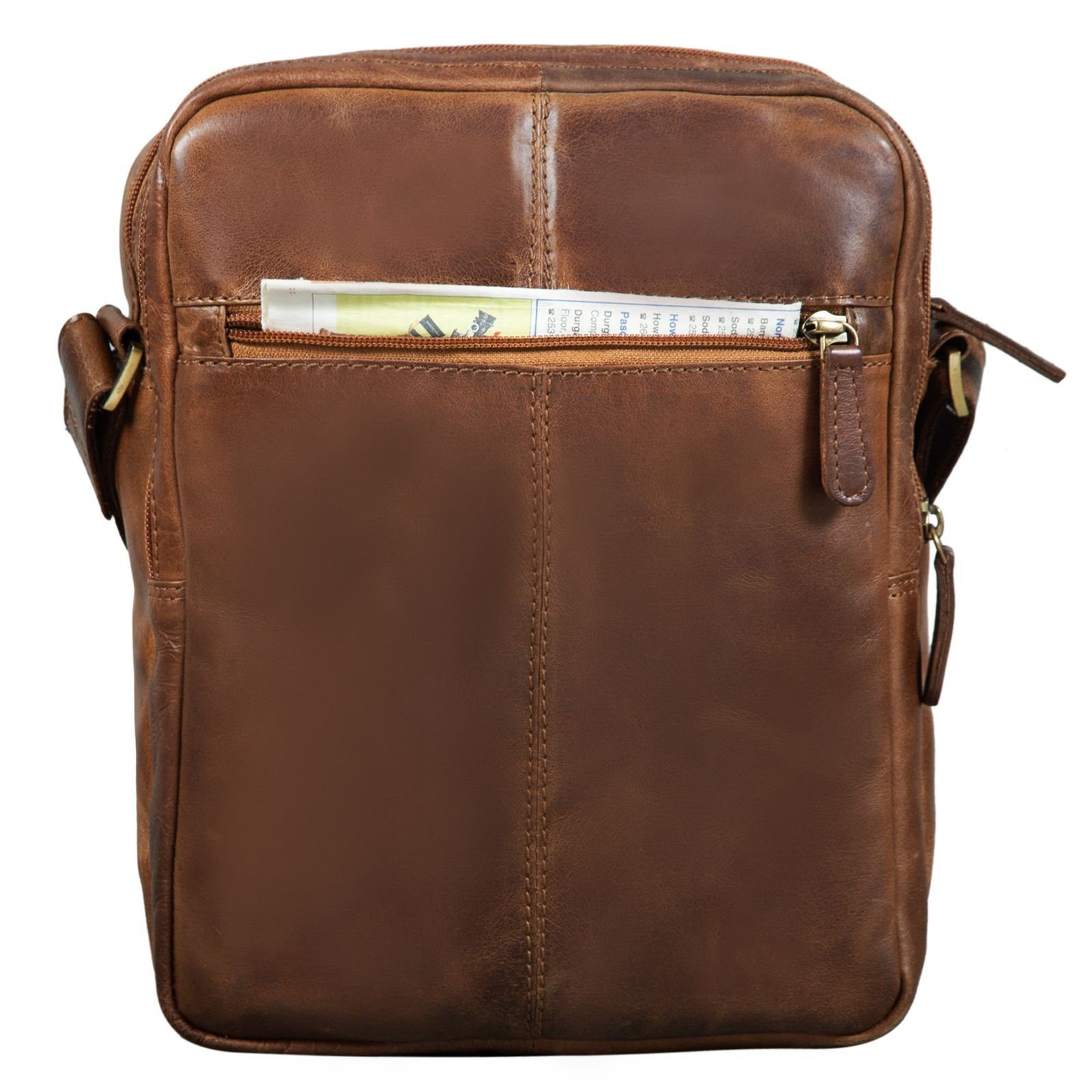 - Leder antik STILORD Tasche braun Messenger Klein Bag Vintage "Irving"