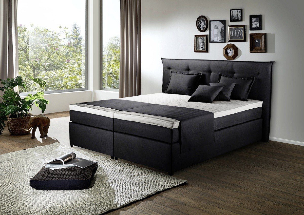 Kasper Boxspringbett SASOU in schwarz