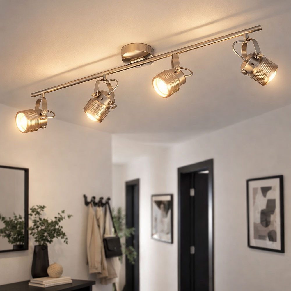 WOFI Deckenspot, Leuchtmittel nicht inklusive, Deckenleuchte Deckenlampe verstellbar 4 Flammig GU10