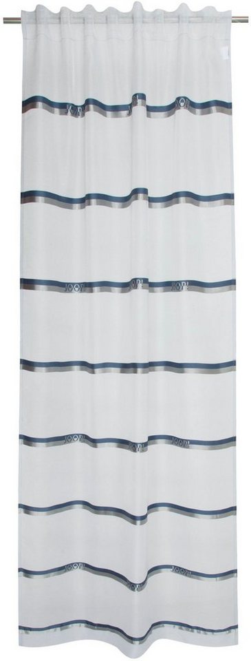 Vorhang JOOP! LIVING - LOGO STRIPES Fertigvorhang, Joop!, (1 St),  transparent, Textil, Leichte Stoffe sind komplett lichtdurchlässig