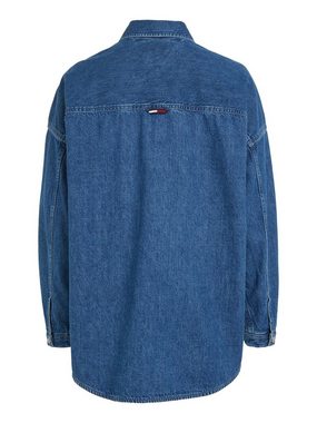 Tommy Jeans Jeansbluse TJW SPR OVS DENIM OVERSHIRT mit Logostickerei