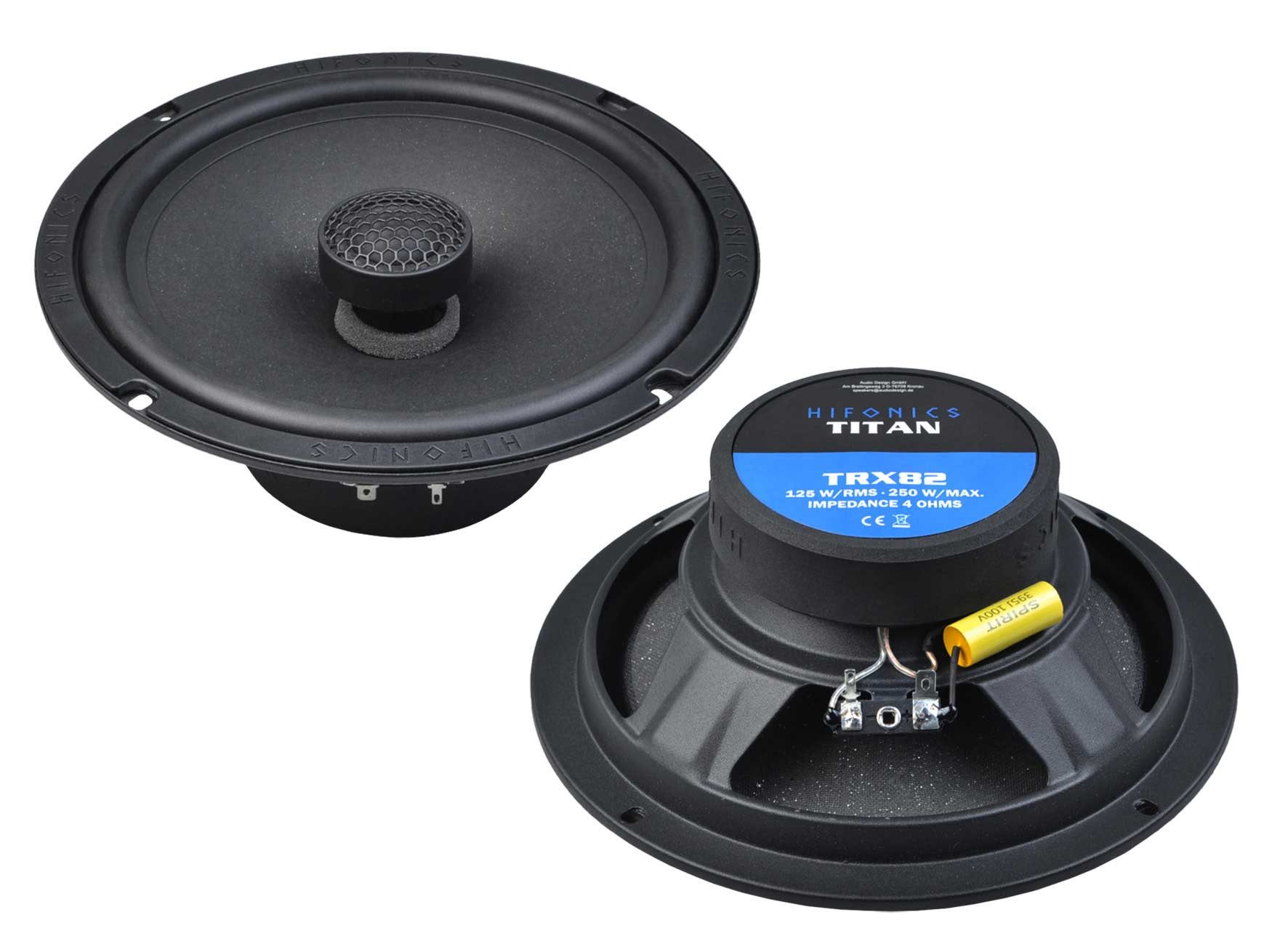 Hifonics Titan TRX82 20 cm (8) 2-Wege Koaxial-Lautsprecher Auto-Lautsprecher (125 W)