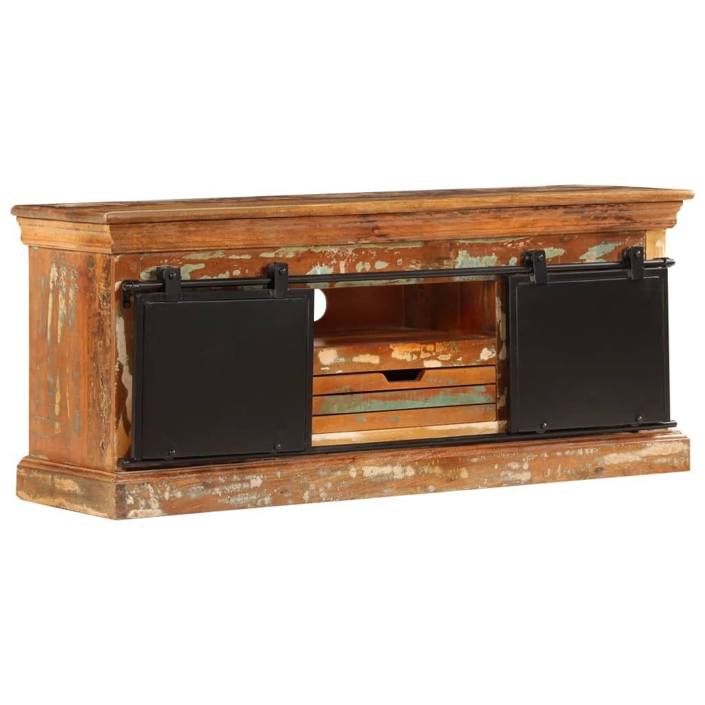 vidaXL TV-Schrank TV-Schrank 110x30x45 cm Altholz Massiv TV Schrank Recyceltes Massivholz Fernsehtisch Lowboard Fernsehschrank