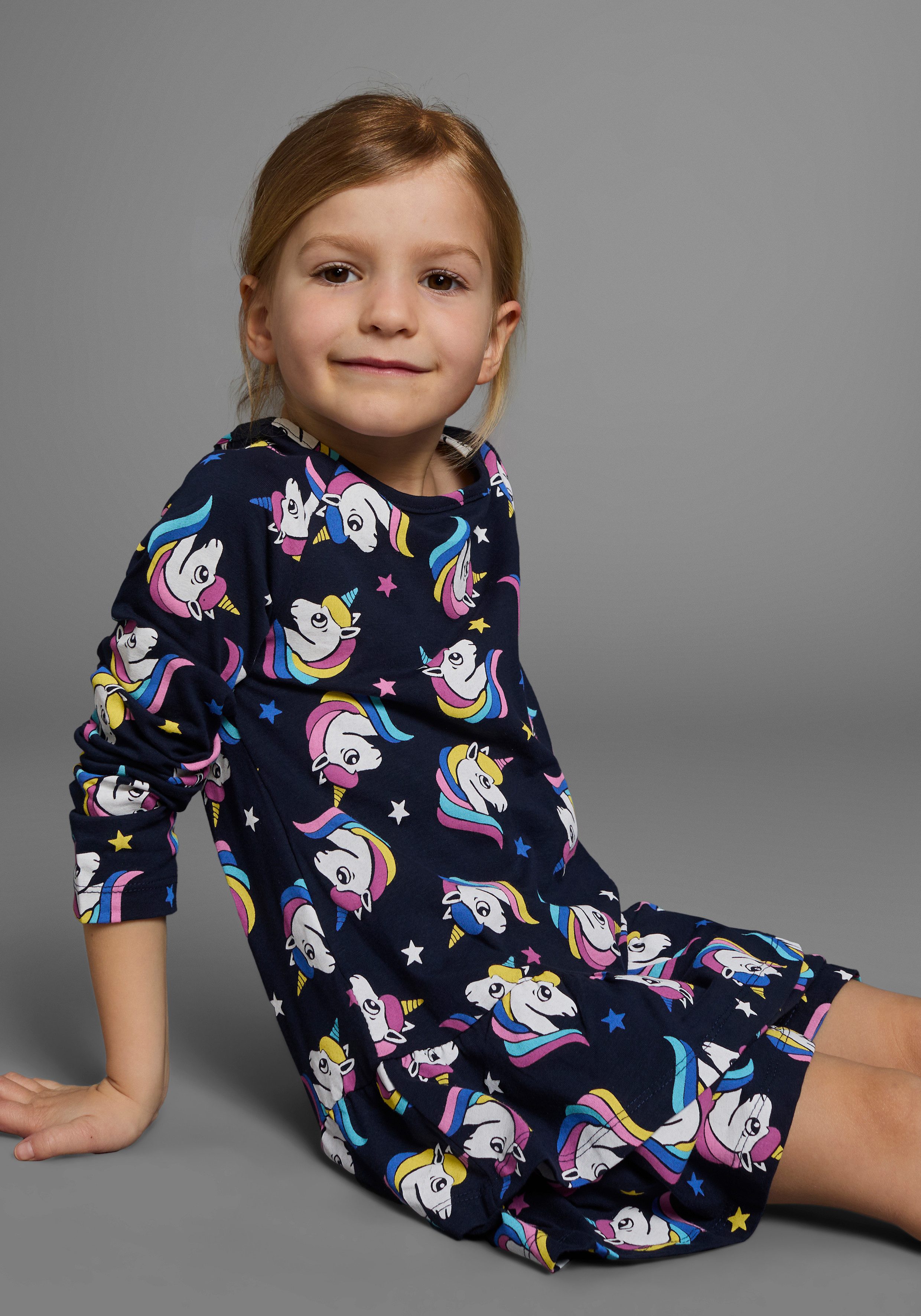 KIDSWORLD Jerseykleid für kleine Mädchen festliche Anlässe, kniefreie Länge, eleganter Stil