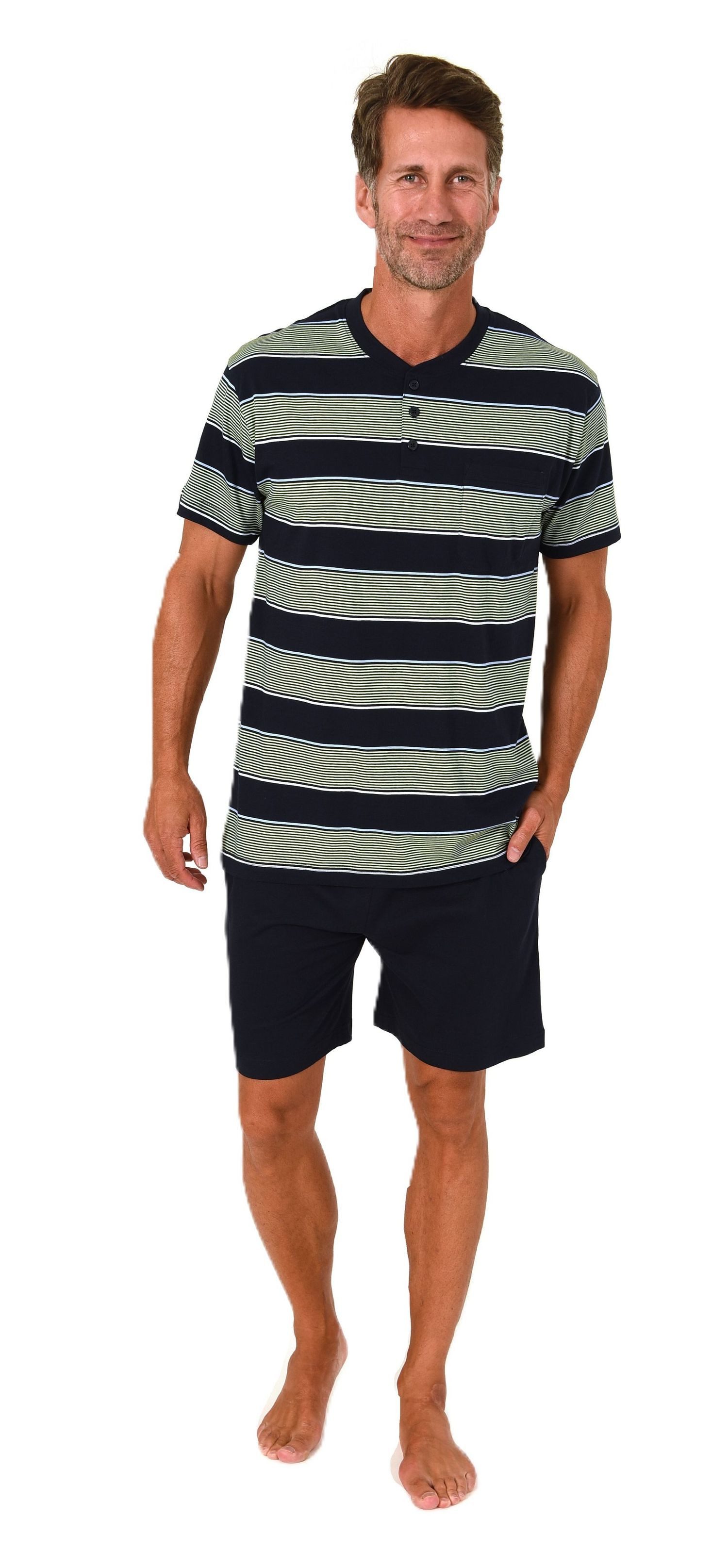 Normann Pyjama Normann Herren kurzarm Schlafanzug günstig online kaufen