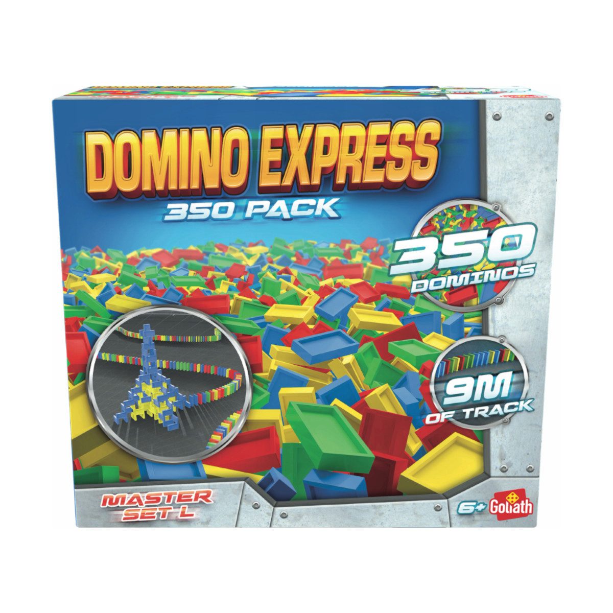 Goliath® Spiel Domino Express - Master Set L (350 Teile), ermöglicht eine bis zu 9 Meter lange Strecke