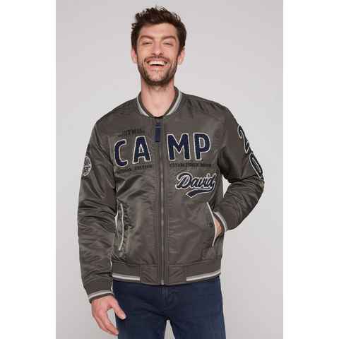 CAMP DAVID Blouson mit großem Frottee-Logo