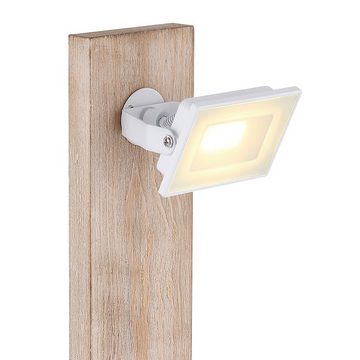etc-shop Schreibtischlampe, LED-Leuchtmittel fest verbaut, Warmweiß, Tischleuchte Beistellleuchte Tischlampe LED Spot beweglich Holz
