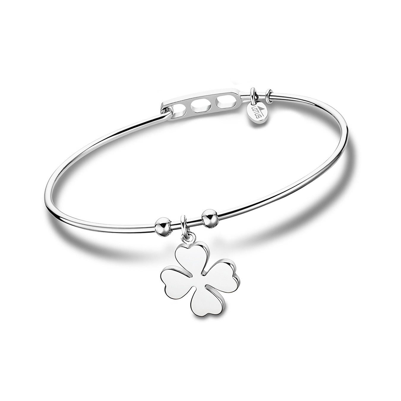 Lotus Style Armreif LOTUS Style Armreif silber Charms, für Damen aus Edelstahl (Stainless Steel)