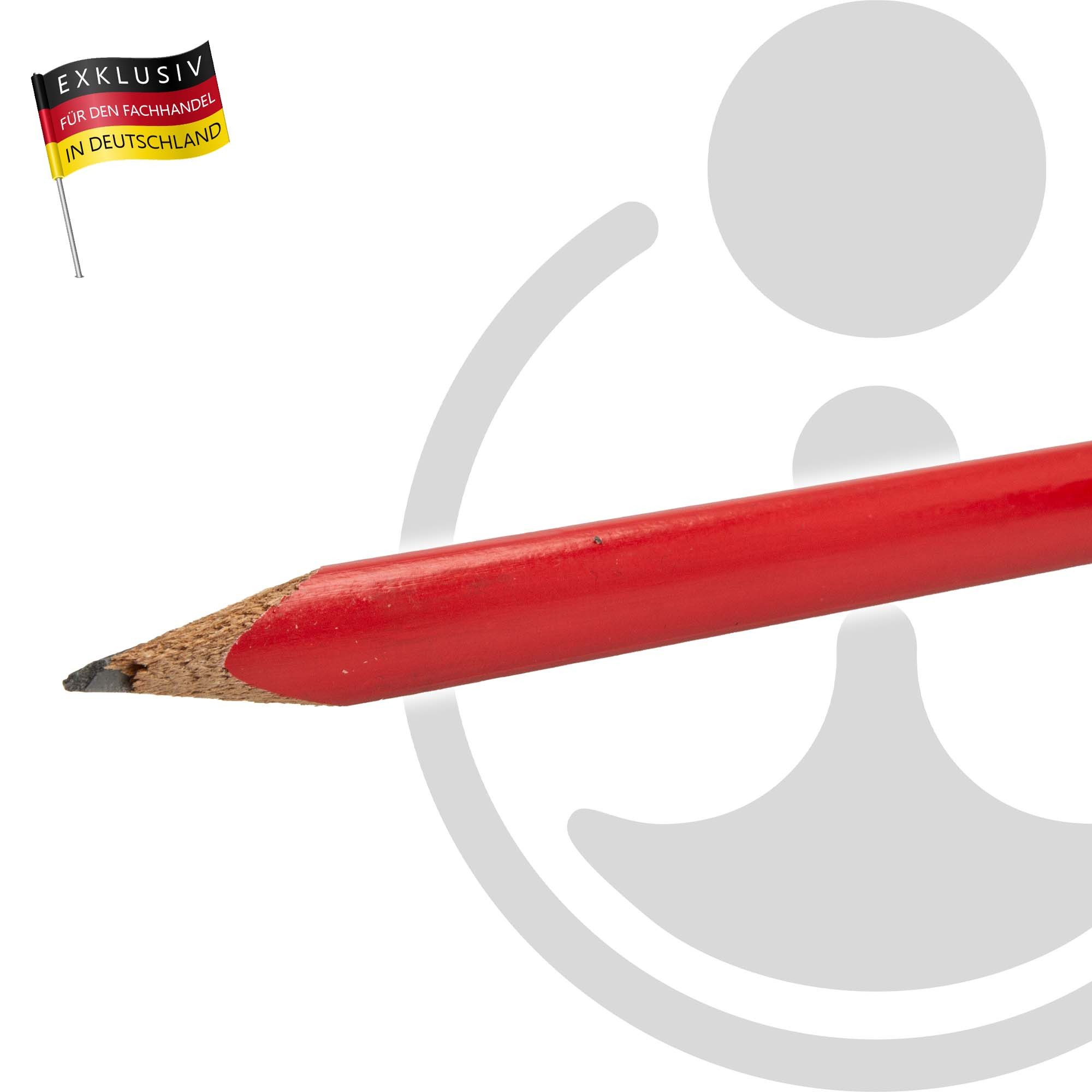 EUROTOOLS Bleistift Zimmermannsbleistifte 6 Stück, 175 mm, oval, kleine Ausführung