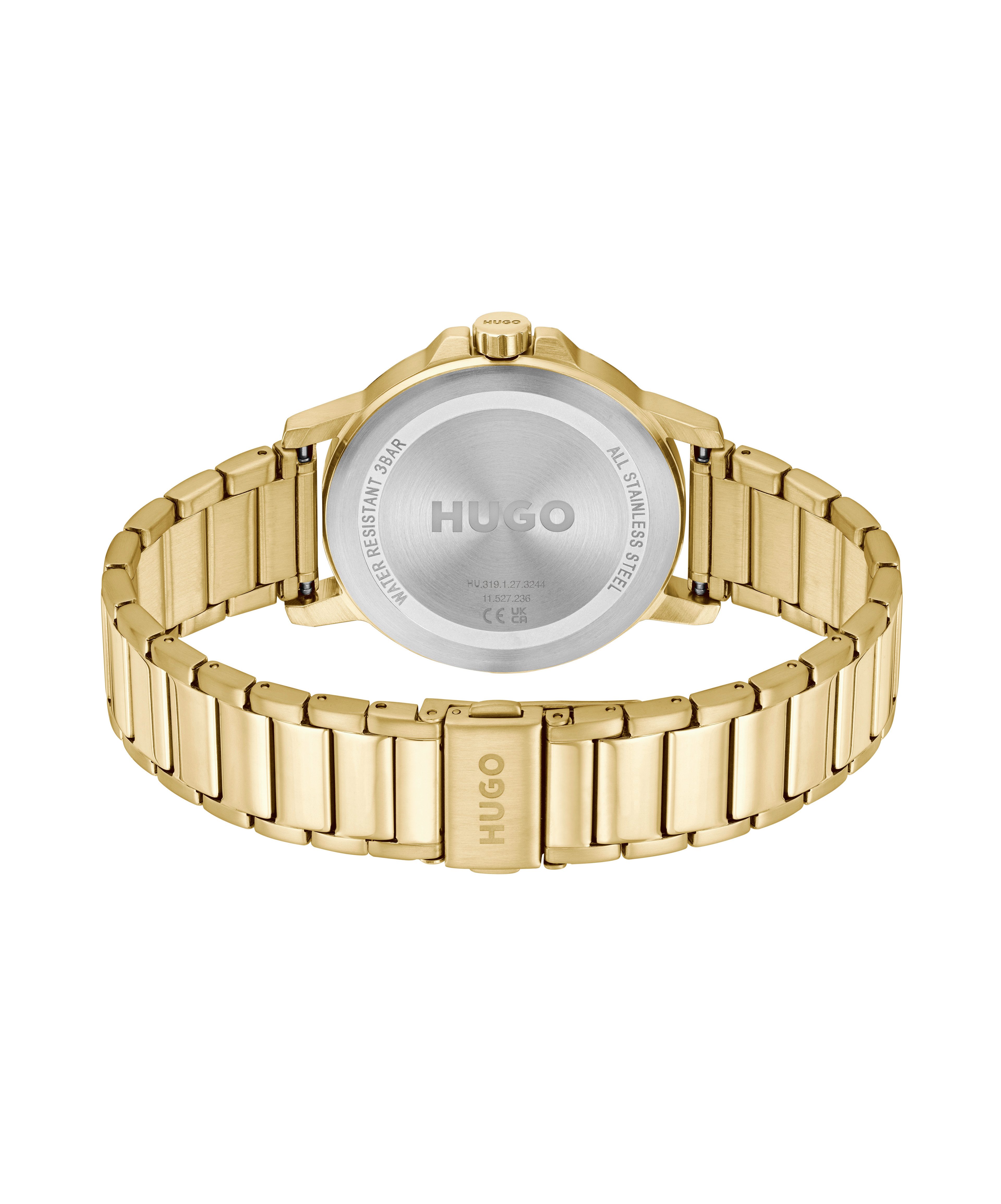 HUGO Quarzuhr #SMOOTH 1530420, Armbanduhr, Herrenuhr, Edelstahlarmband, analog