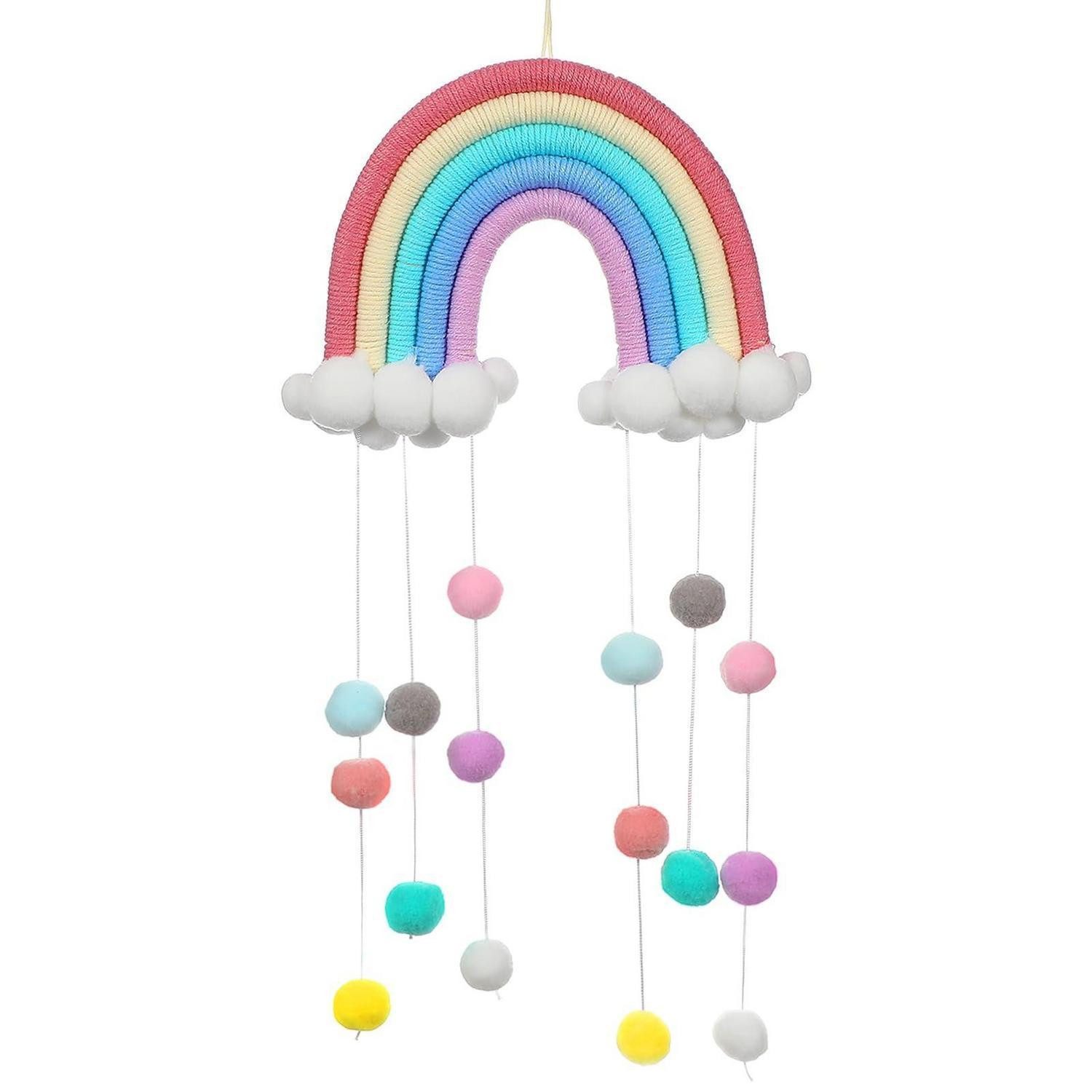 LuxusKollektion Mobile Mobile Holz Regenbogen Makramee für Babybett