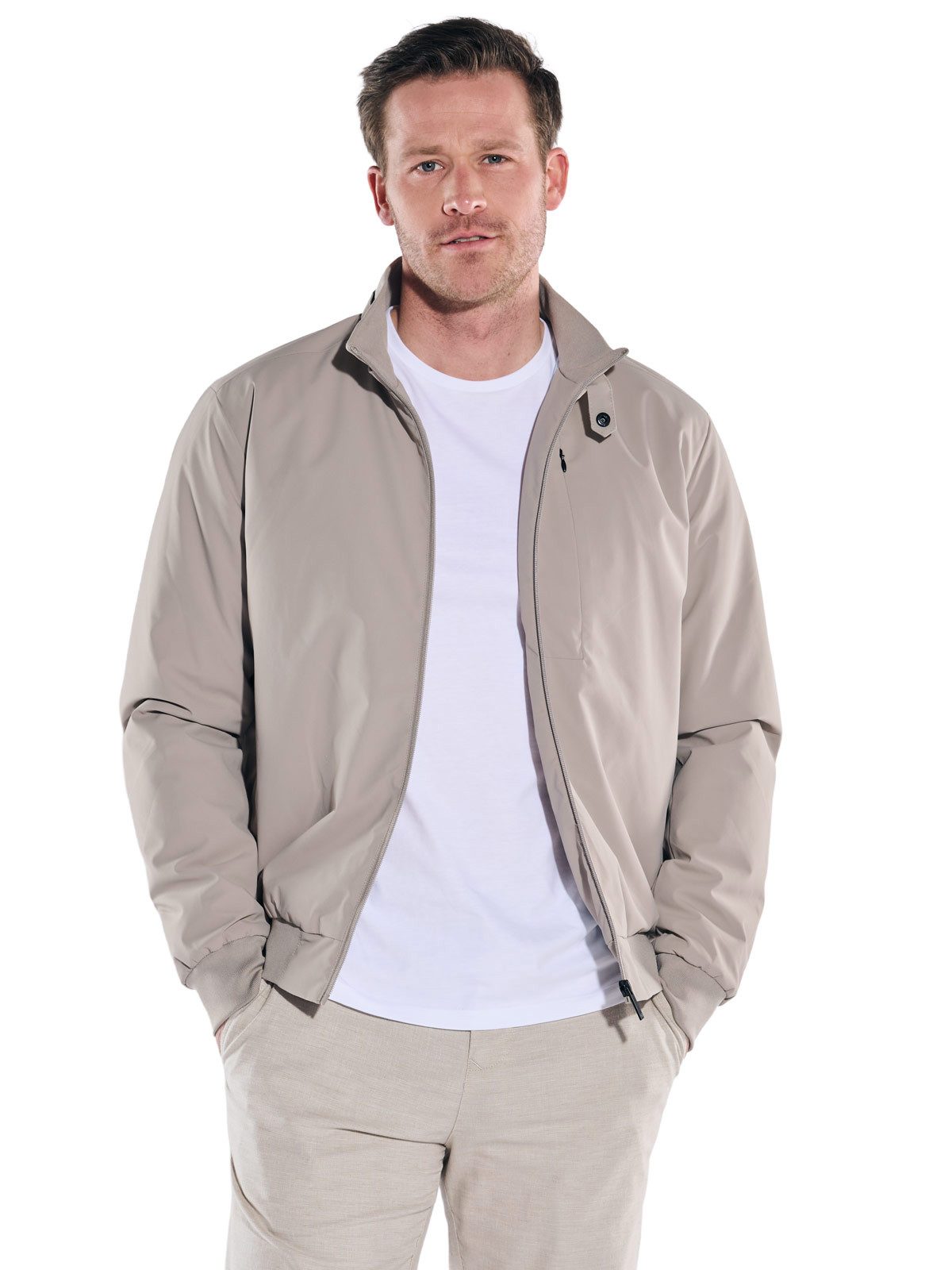 ENGBERS GERMANY Steppjacke Herren Funktionsjacke im Blouson-Style, Beige
