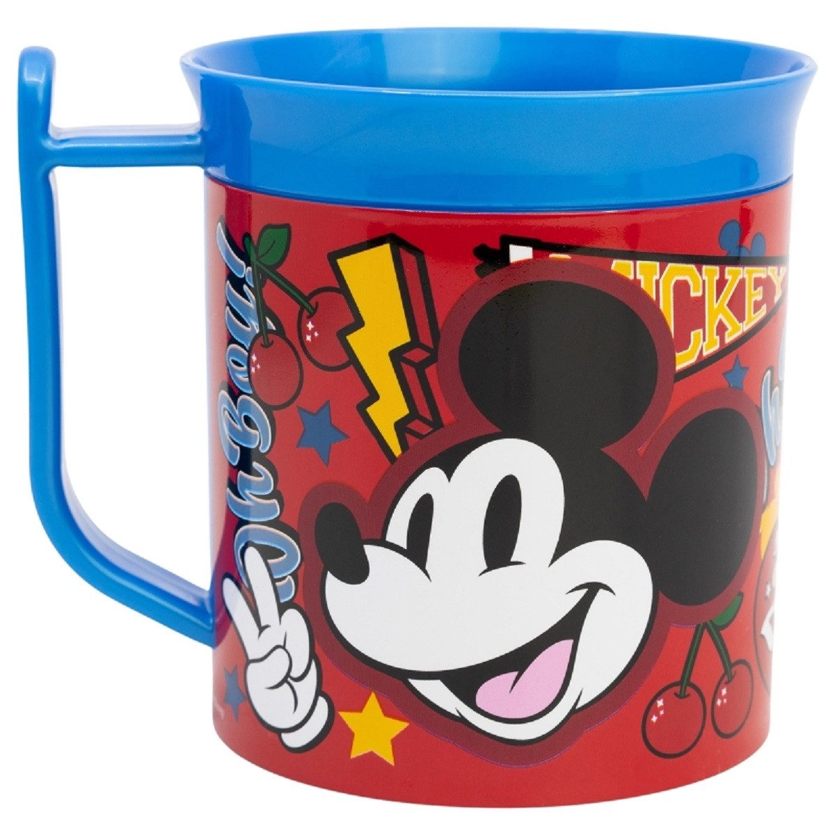Disney Mickey Mouse Кружки - Mikrowellengeeigneter Kunststoffbecher 400 ml – für Kinder, praktisch und besonders leicht