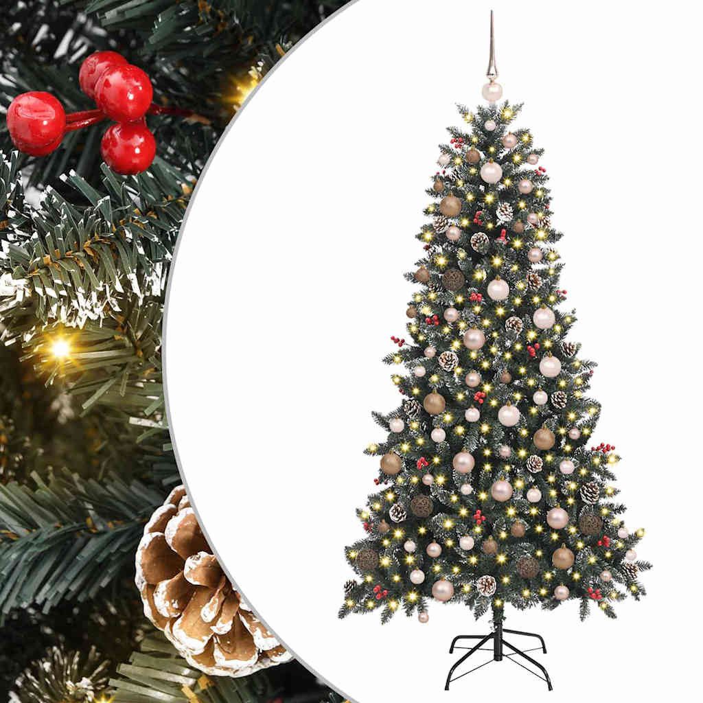 vidaXL LED Baum Künstlicher Weihnachtsbaum mit 300 LEDs Grün 114 x 114 x 210 cm