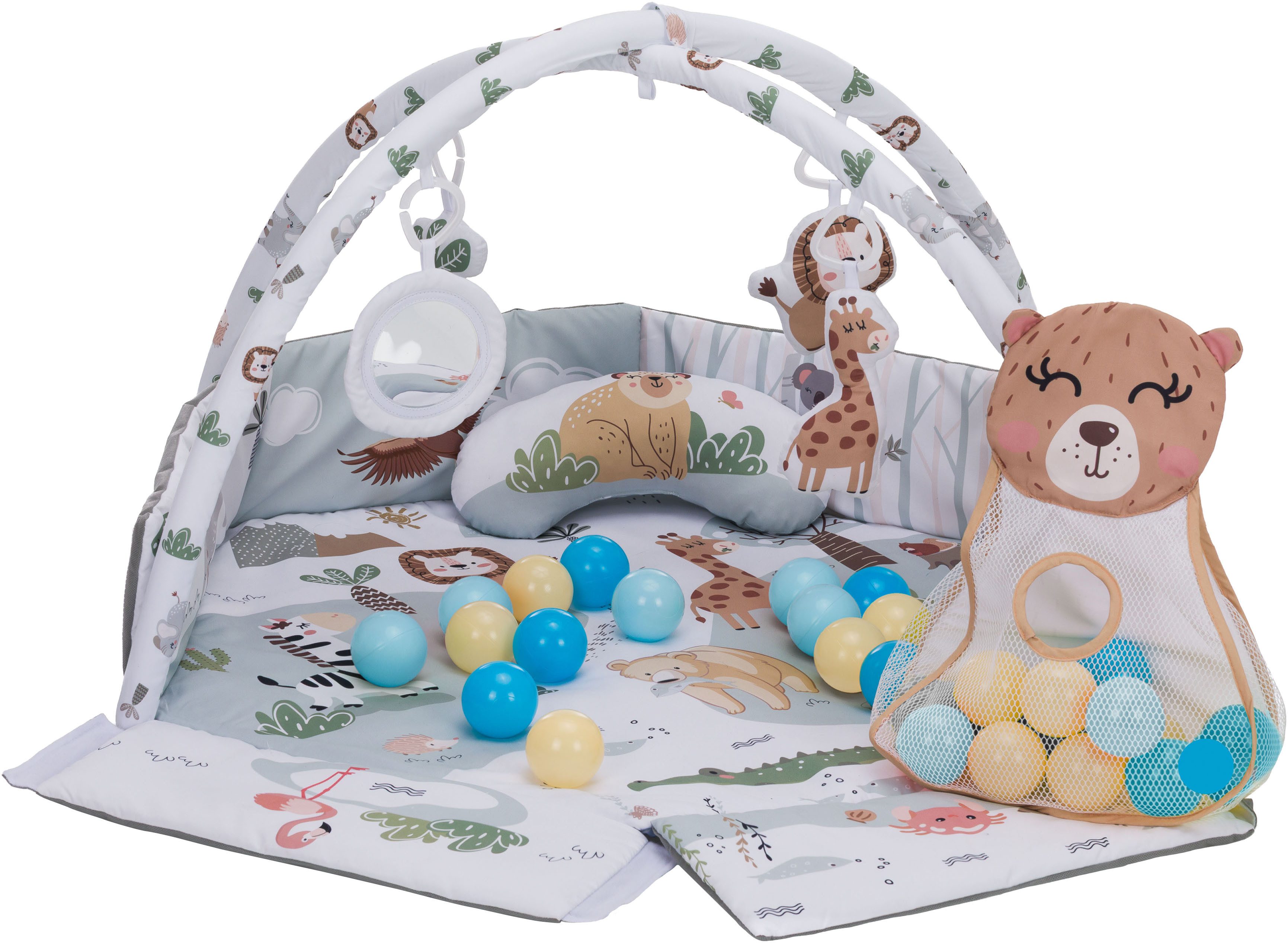 Fillikid Spielbogen Aktivbogen - Spielematte mit Bällen, Wildlife