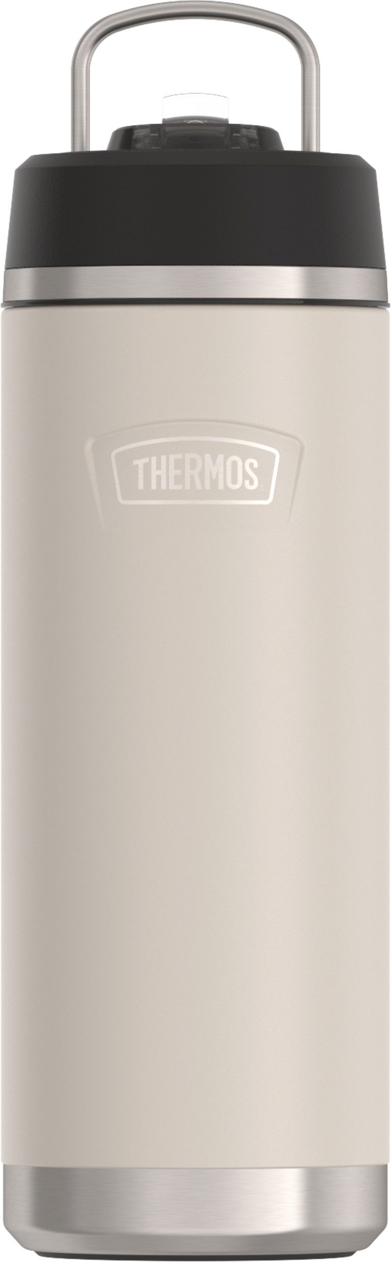 THERMOS Isolierflasche ICON WATER BOTTLE, Edelstahlkörper, spülmaschinenfest, 0,71l, 12h kalt, schappsicher mit einklappbarem Flip-Strohalm