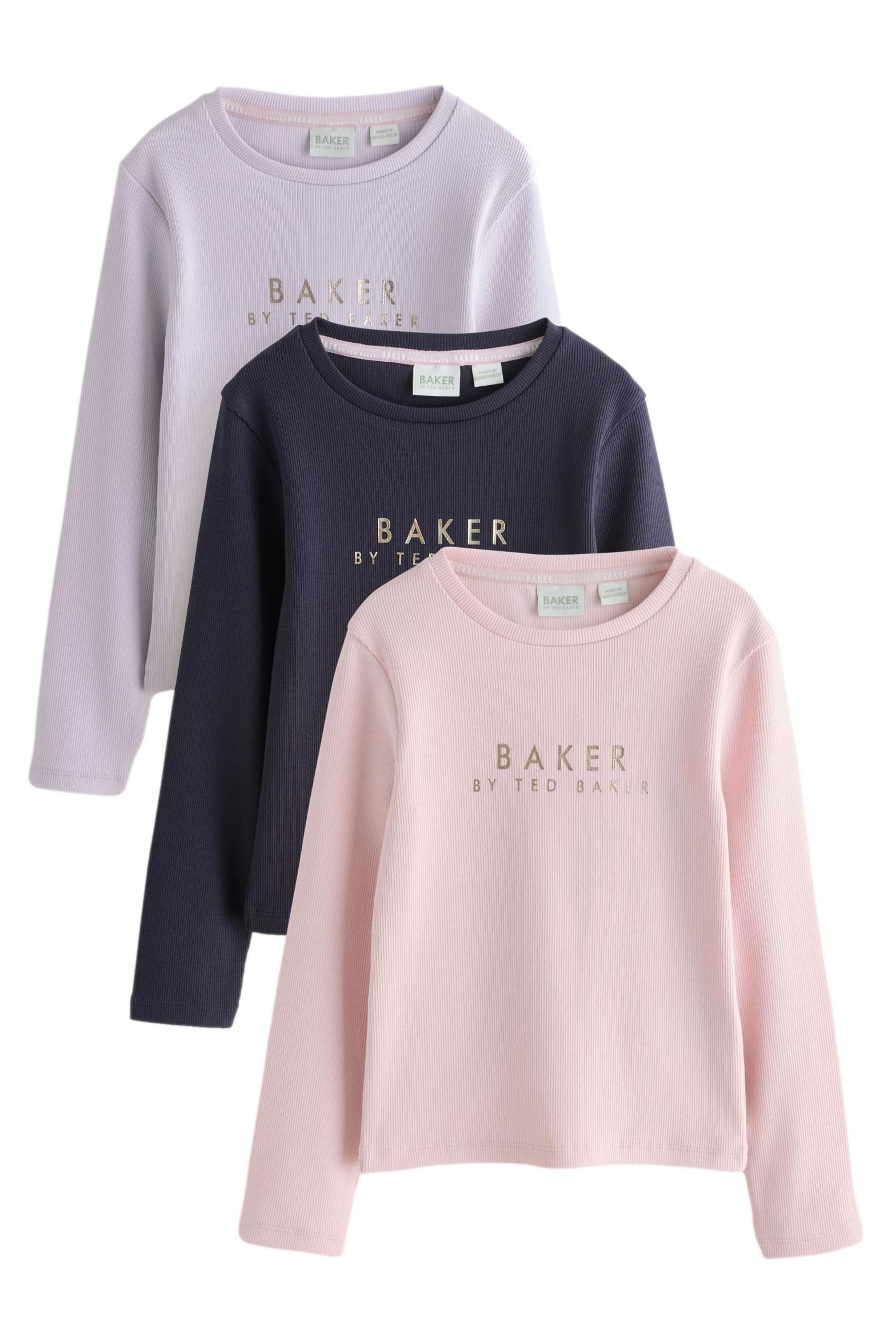 Baker by Ted Baker Langarmshirt Baker by Ted Baker Langarmshirts im 3er-Pack (3-tlg)