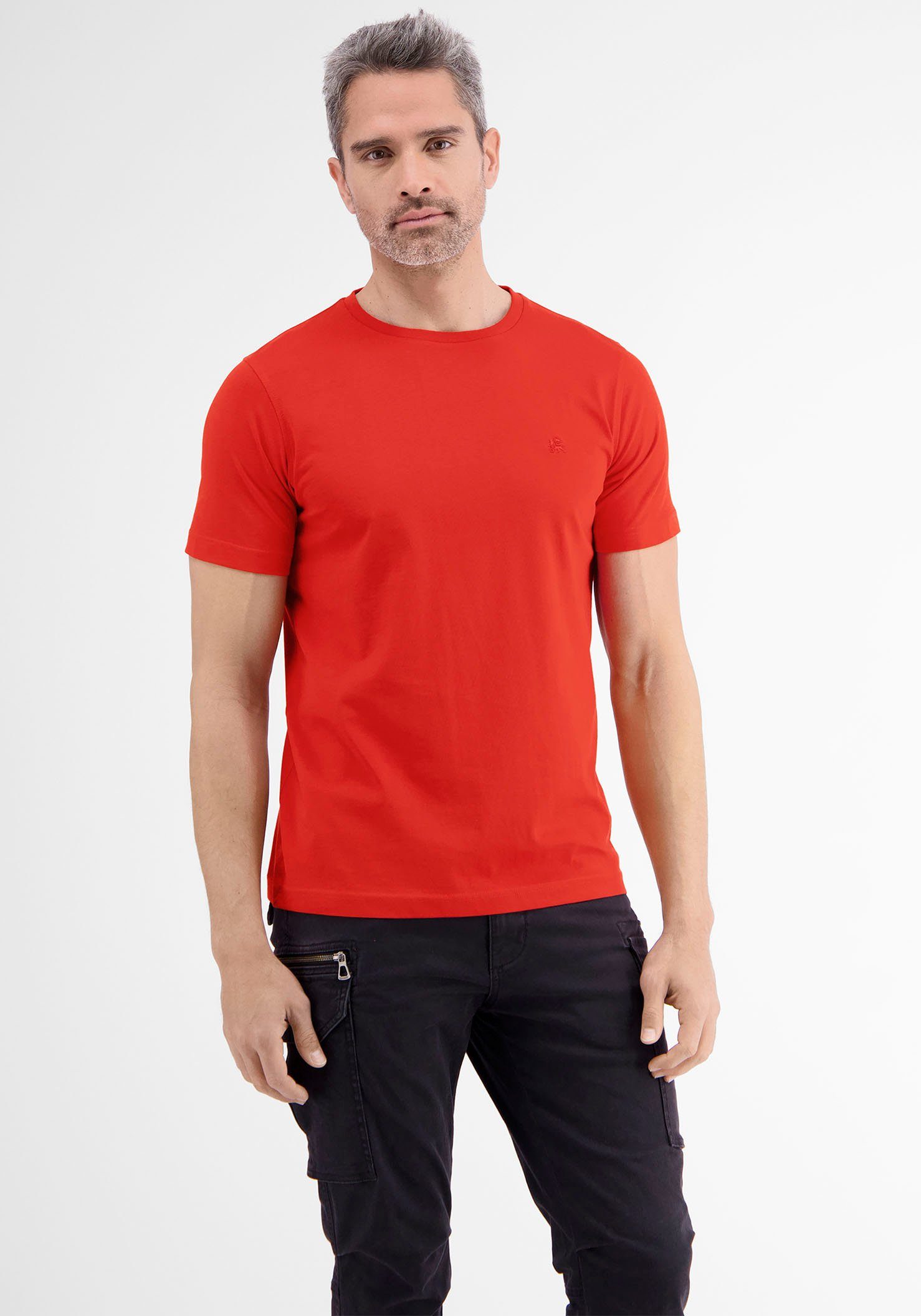 LERROS T-Shirt im Basic-Look lava red