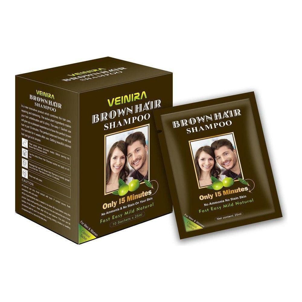 Haarkur Veinira Brown Hair Color Shampoo 10 Packs of 25g