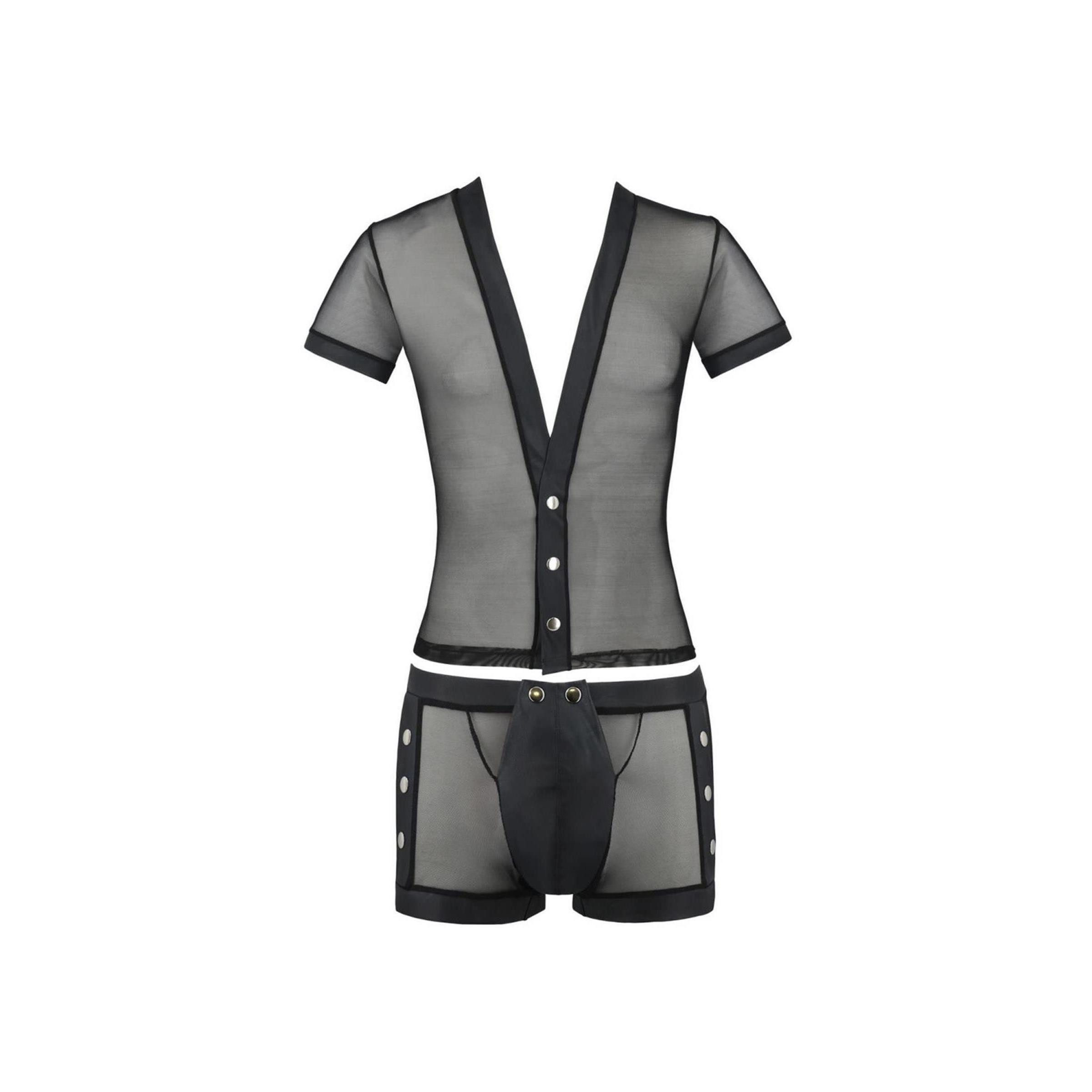 Passion Menswear Shirttop PM 052 MICHAEL Set black - (L/XL,S/M,XXL)