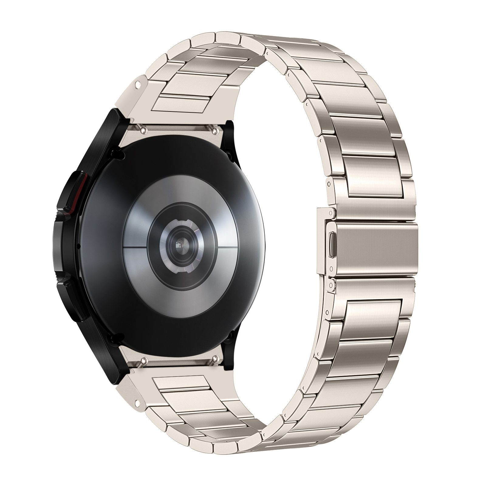 ELEKIN Smartwatch-Armband Ultra-schlank für Samsung galaxy watch4 Armbänder Edelstahl Uhrband Sternfarbe