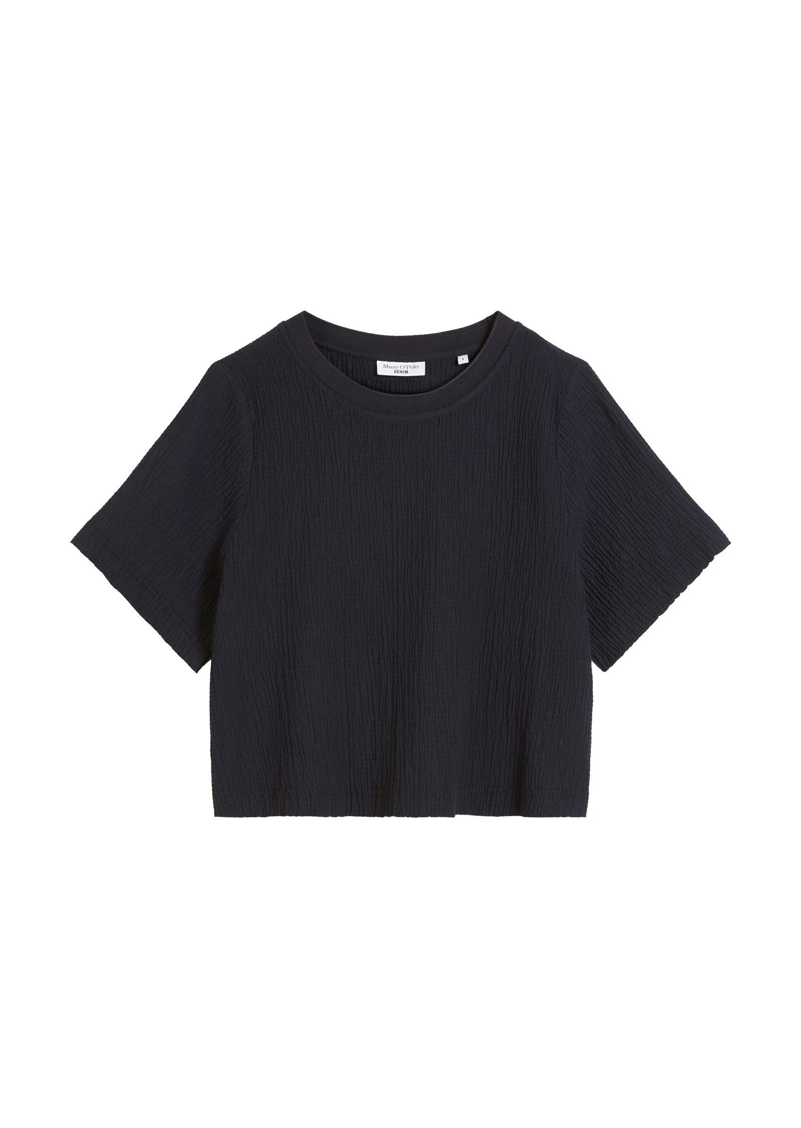 Marc O'Polo DENIM Kurzarmbluse mit markanter Struktur