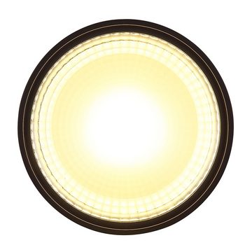 etc-shop LED Einbaustrahler, LED-Leuchtmittel fest verbaut, Warmweiß, Deckenleuchte Glasschirm Aufbaulampe Deckenlampe
