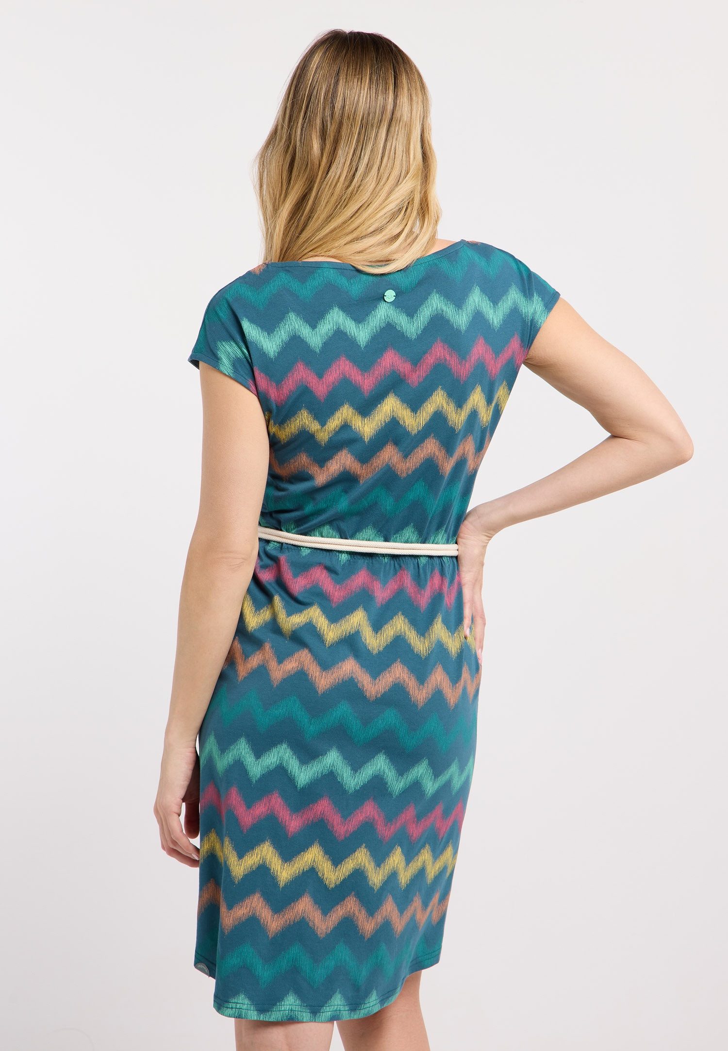 Ragwear Sommerkleid LILITHE PRINT (2-tlg) Baumwoll-Modal-Mix mit Eingrifftaschen und Gürtel