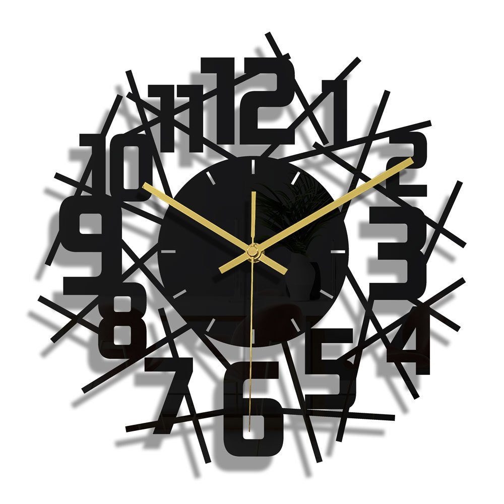 Dekorative Wanduhr Wanduhr Uhr Leise Ohne Tickgeräusche, Art Design-Wanduhr 30x30cm (Minimalistisches Heimdekor Wanduhr mit Montagesatz 30x30cm)