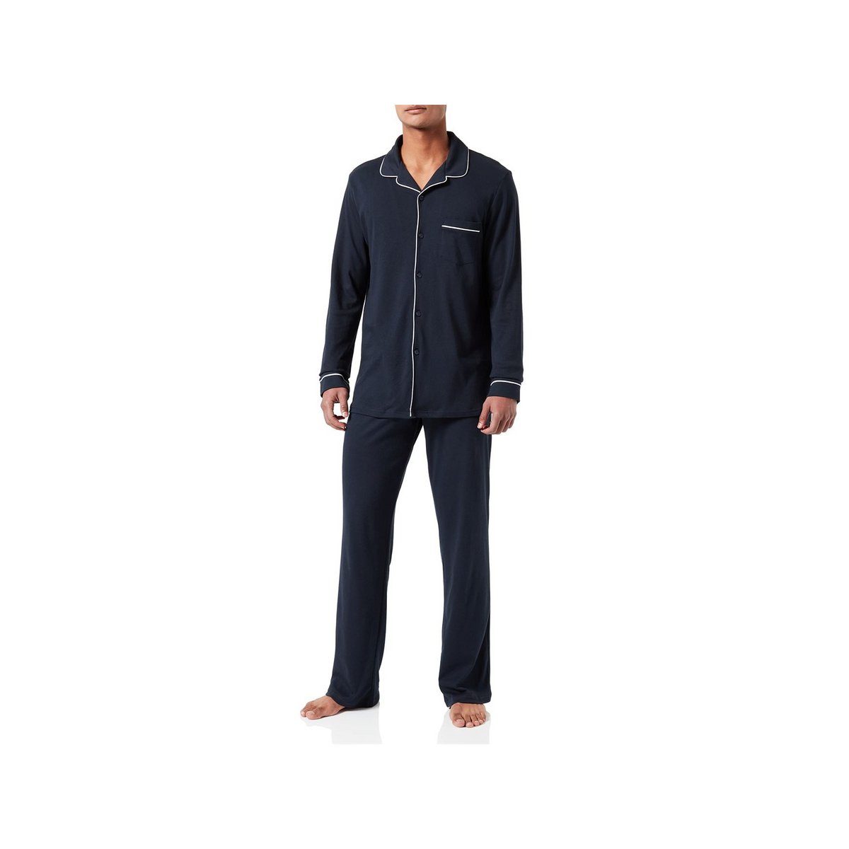 Schiesser Pyjama (1 tlg) dunkel-blau