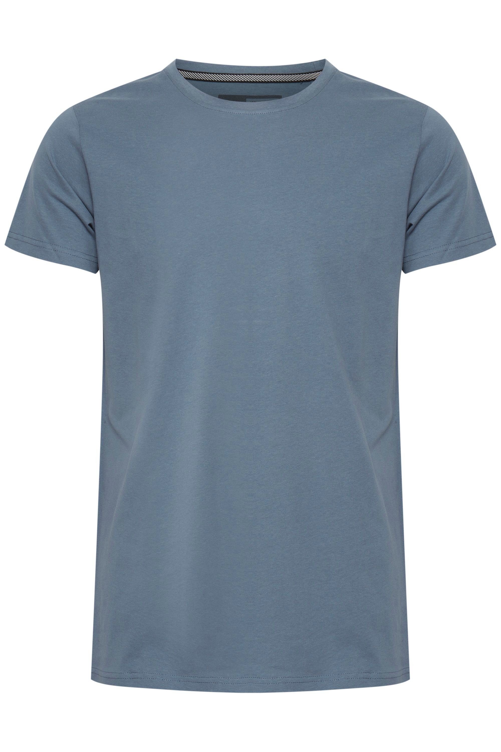 Solid T-Shirt (183918) China SDPeko T-Shirt Rundhalsausschnitt Blue mit