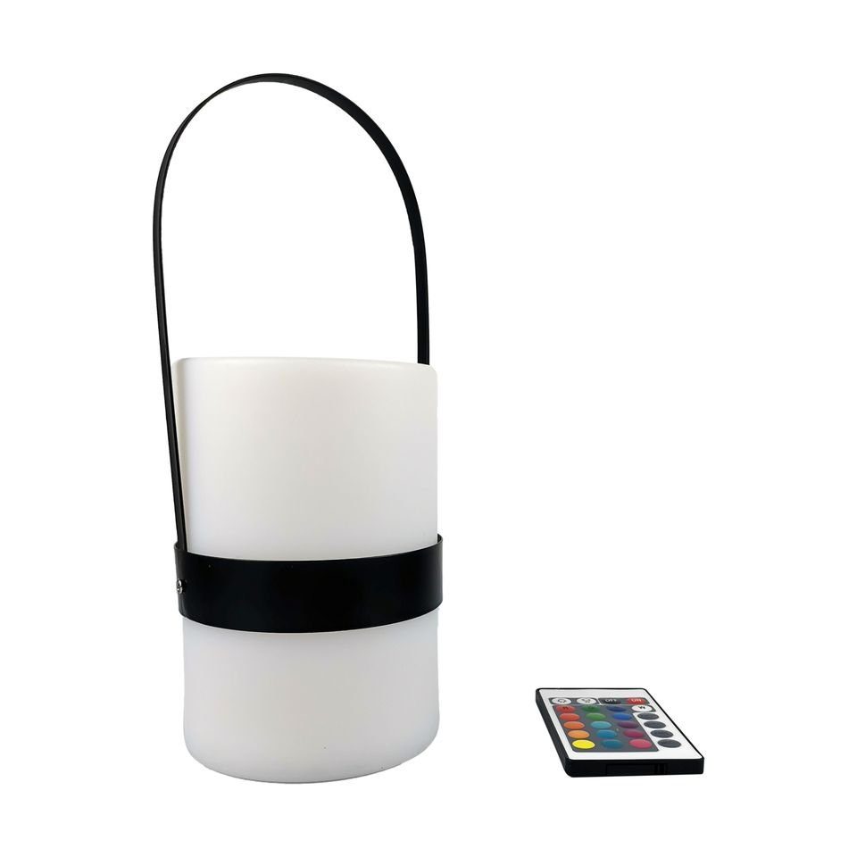 Harms Import Tischleuchte LED Tischleuchte, Akku, 15 Farben, 4 Farblaufprogramme