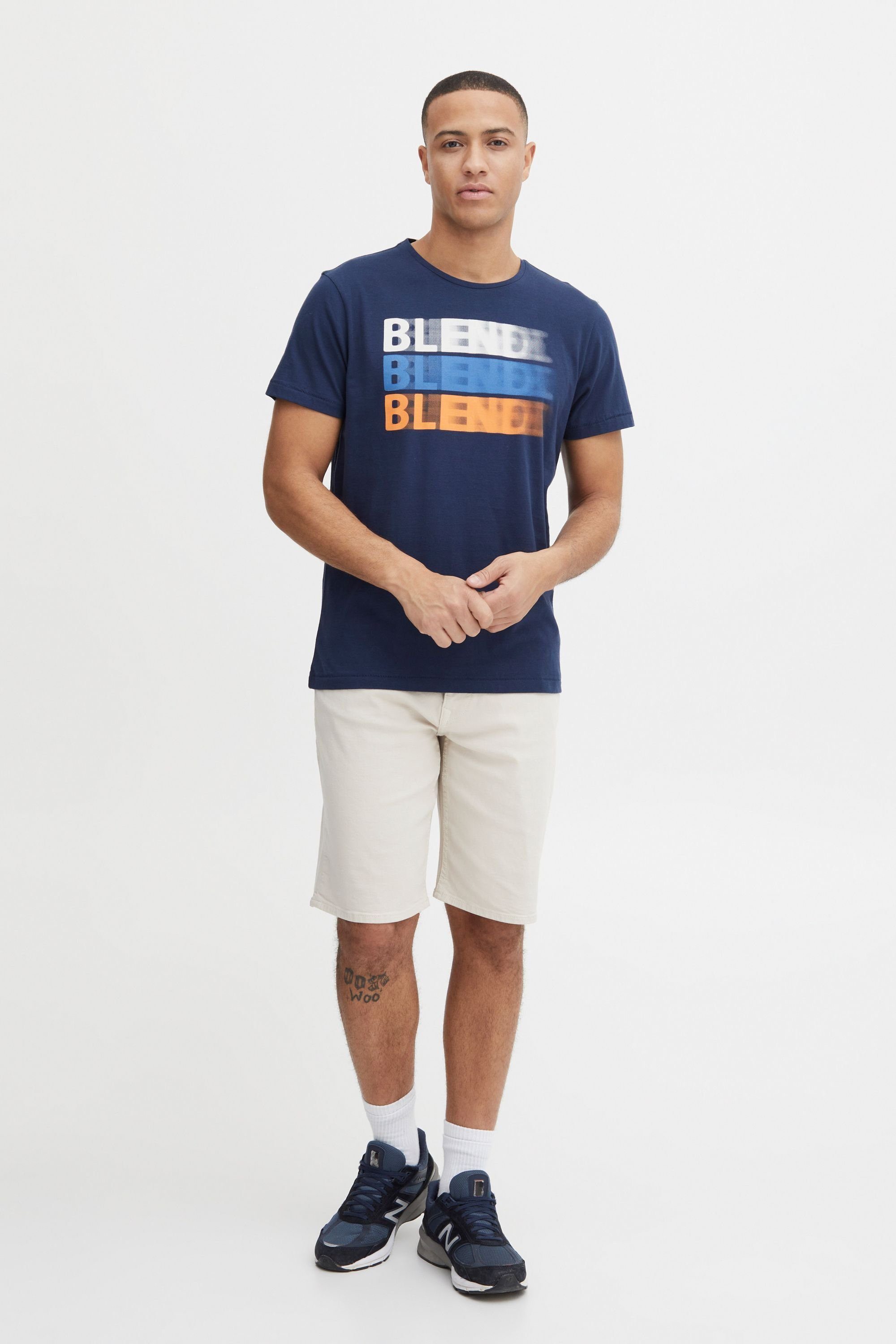 Blend T-Shirt BHTee (1-tlg) Klassisches T-Shirt mit Rundhalsausschnitt