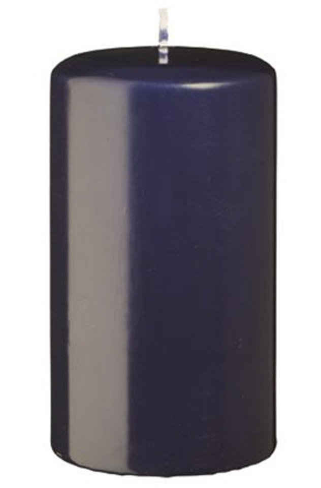 Kopschitz Kerzen Stumpenkerze Flachkopf-Stumpenkerzen Nachtblau Dunkelblau 80 x
