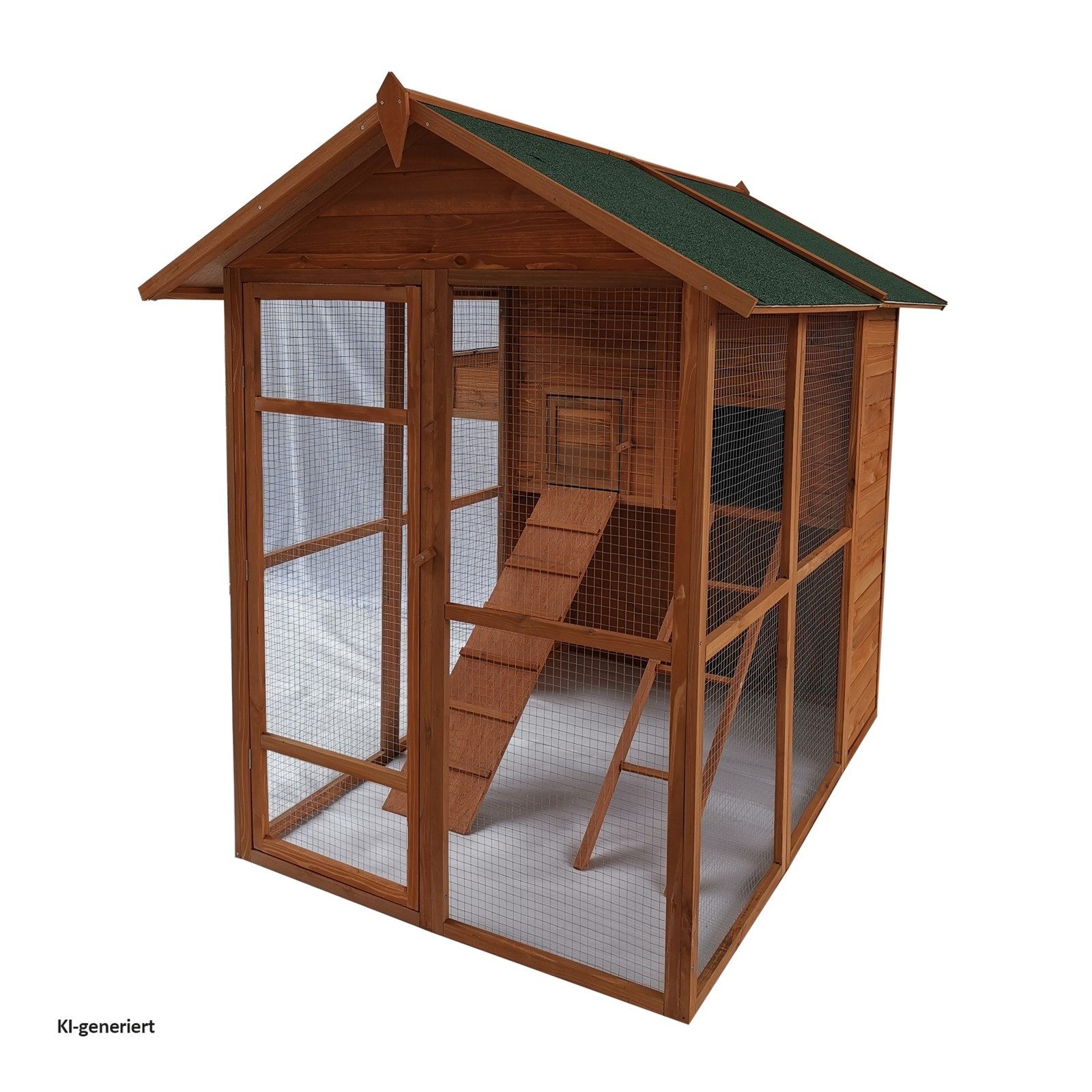 HTI-Line Hühnerstall Hühnerhaus Heidi, Vogelvoliere Freigehege Hühnerstall