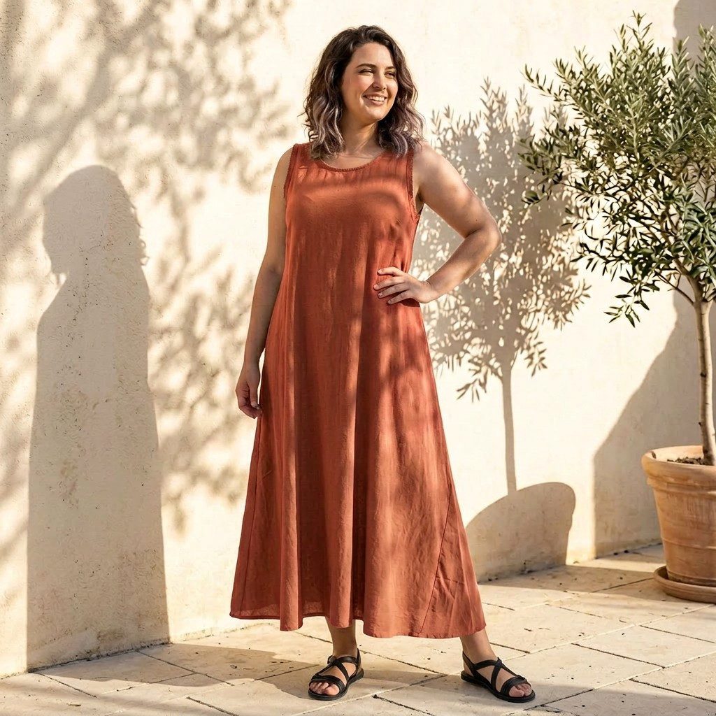 Guru-Shop Midikleid Natürliches Boho Sommerkleid, langes.. alternative Bekleidung – Bild 2 von 5