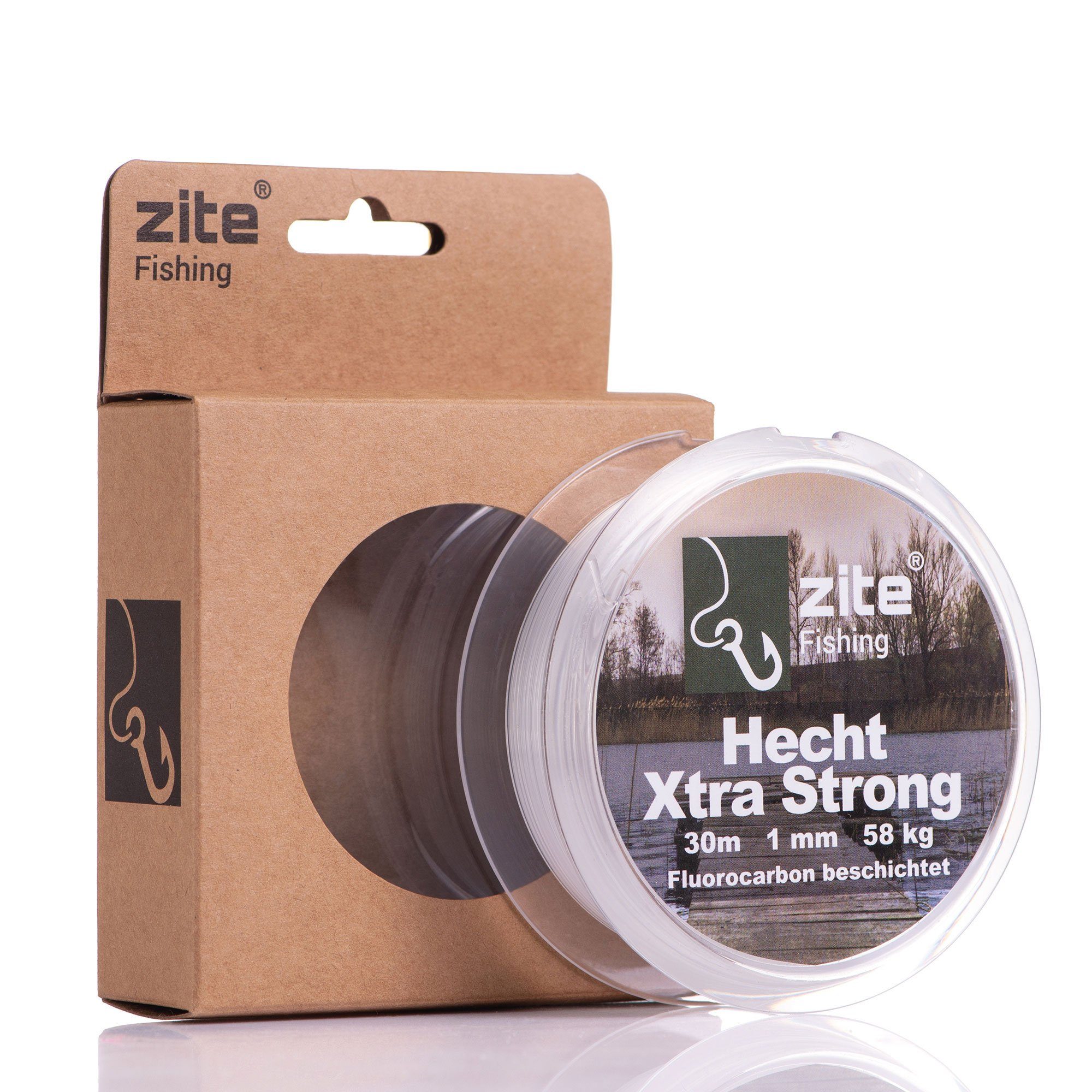 Zite Angelschnur Fluorocarbon Vorfachschnur 1,00mm, 58kg für Kunstköder-Angeln