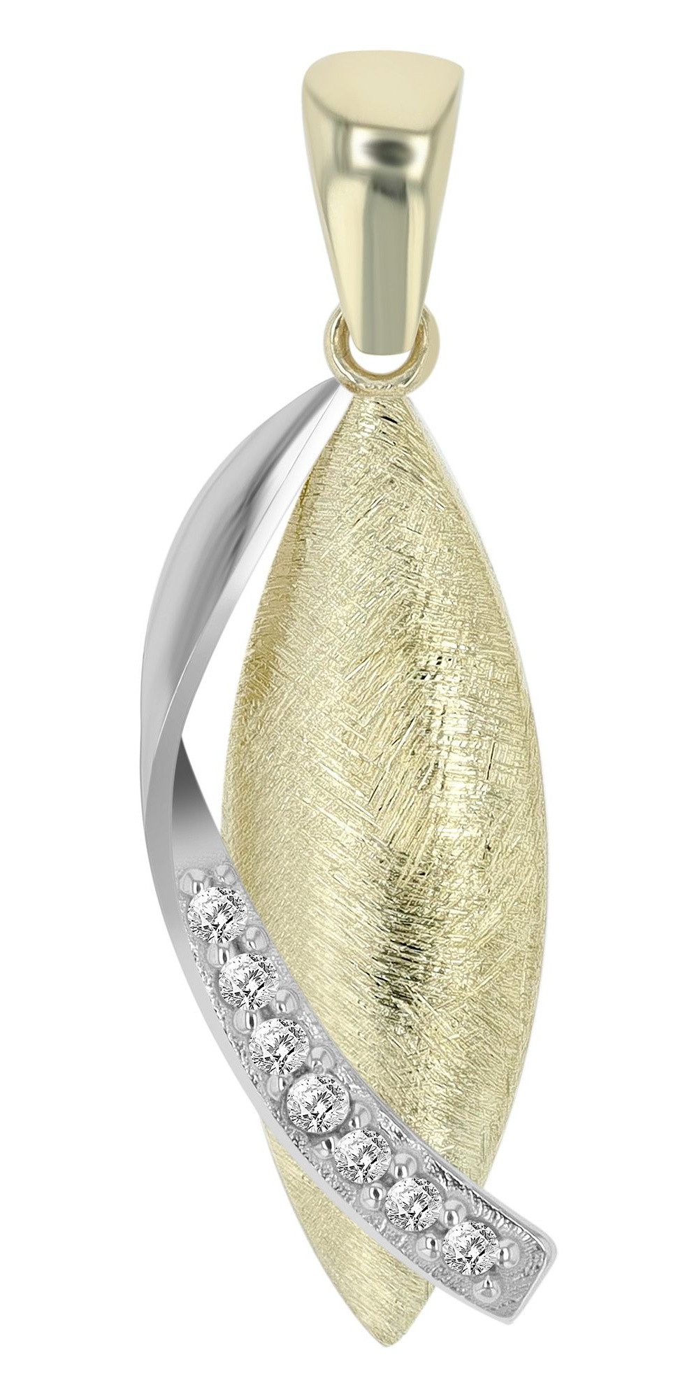 Kettenanhänger Anhänger aus 333 Gold mit Zirkonia