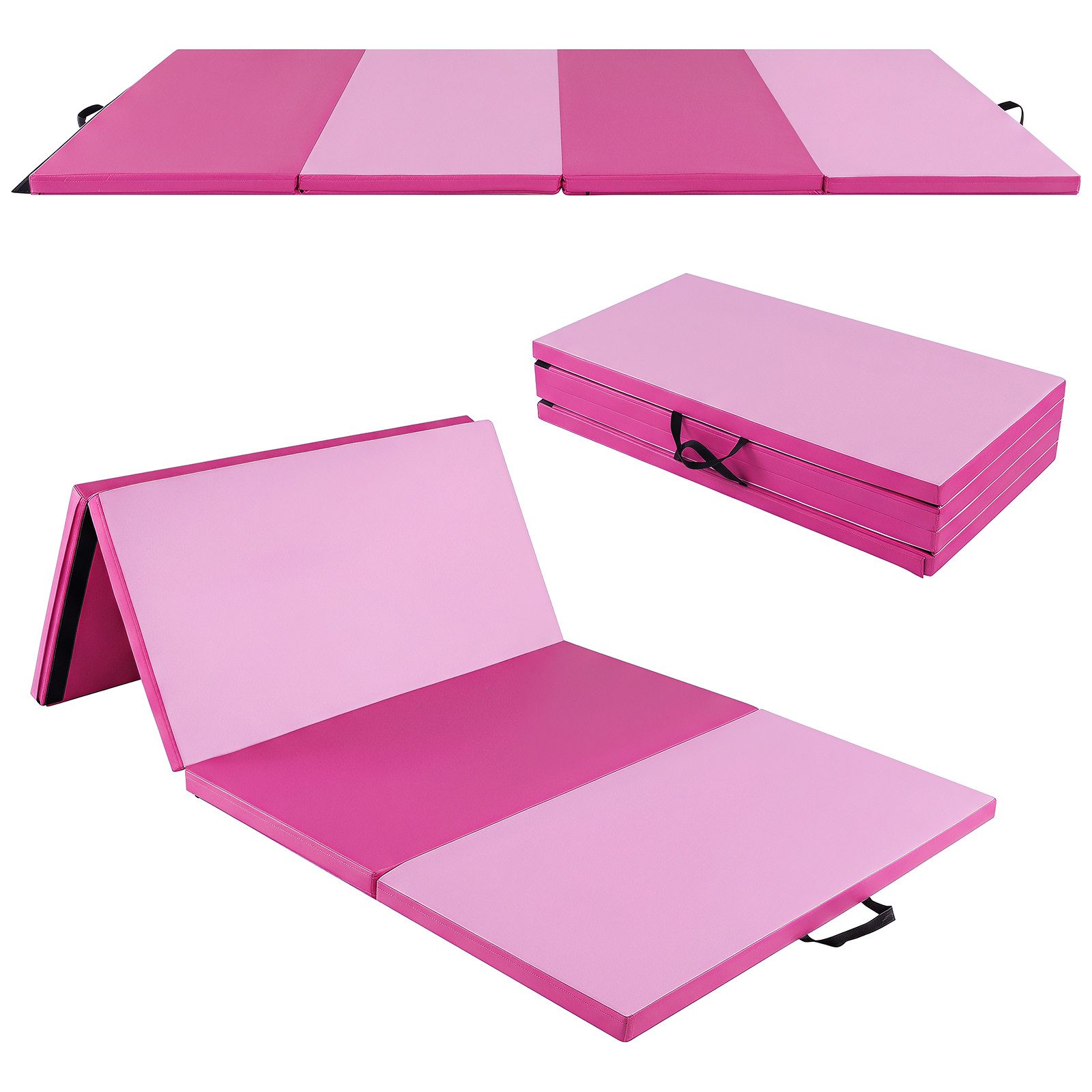 COSTWAY Gymnastikmatte, Weichbodenmatte, Gymnastikmatte klappbar, Yogamatte